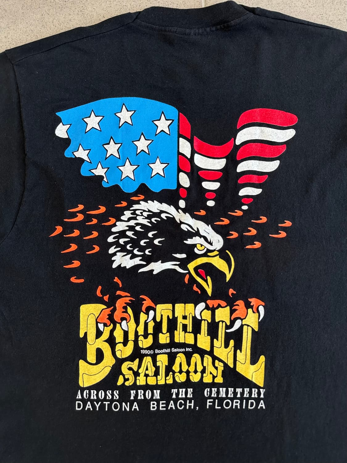 90s 빈티지 바이커 티셔츠 XL Boothill Saloon 상품이미지3