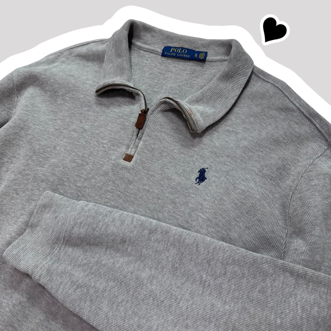 신형 폴로 랄프로렌 그레이 반집업니트 상품이미지1