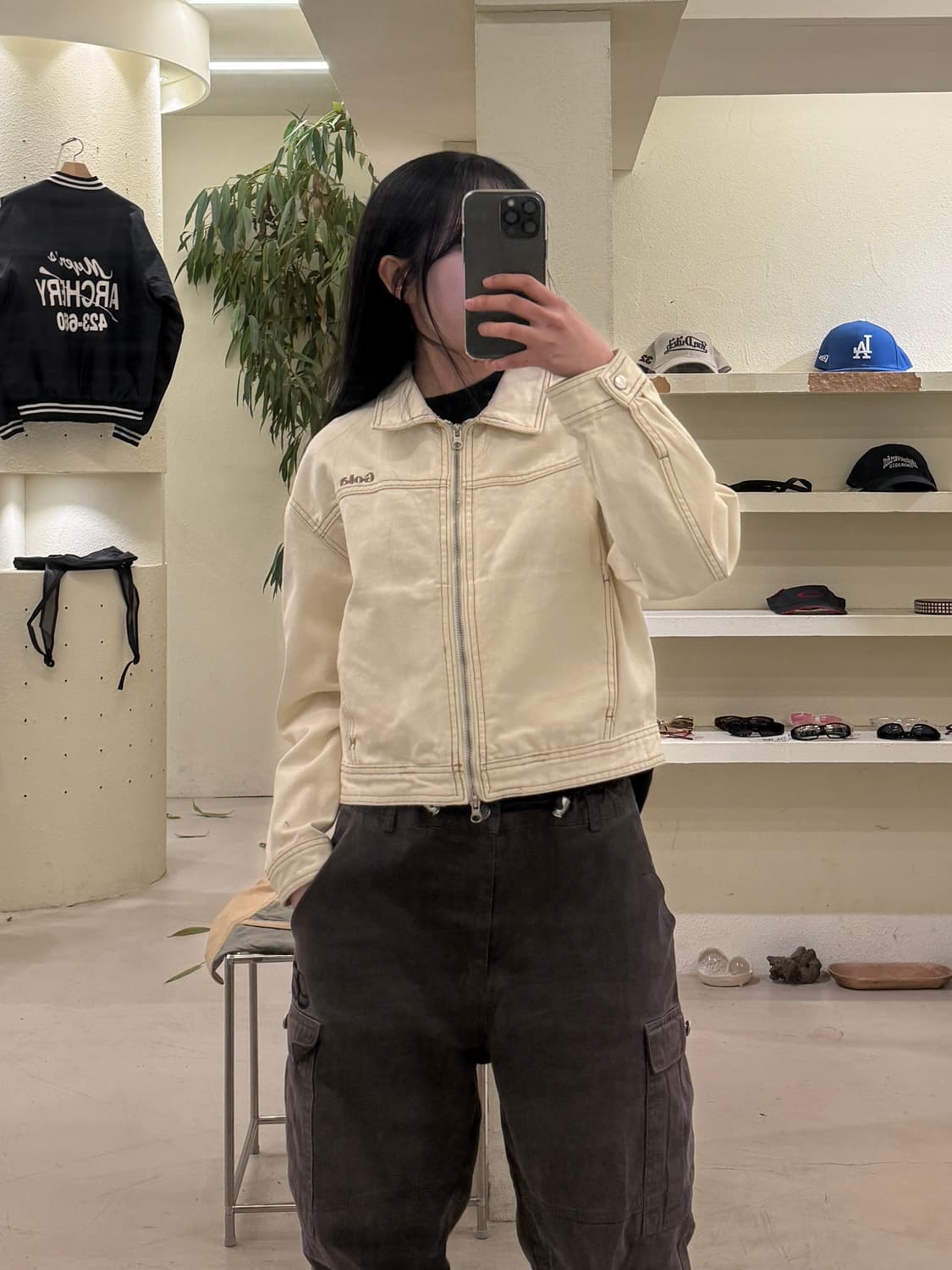 골라 로고 코튼 집업 자켓 U483 상품이미지1