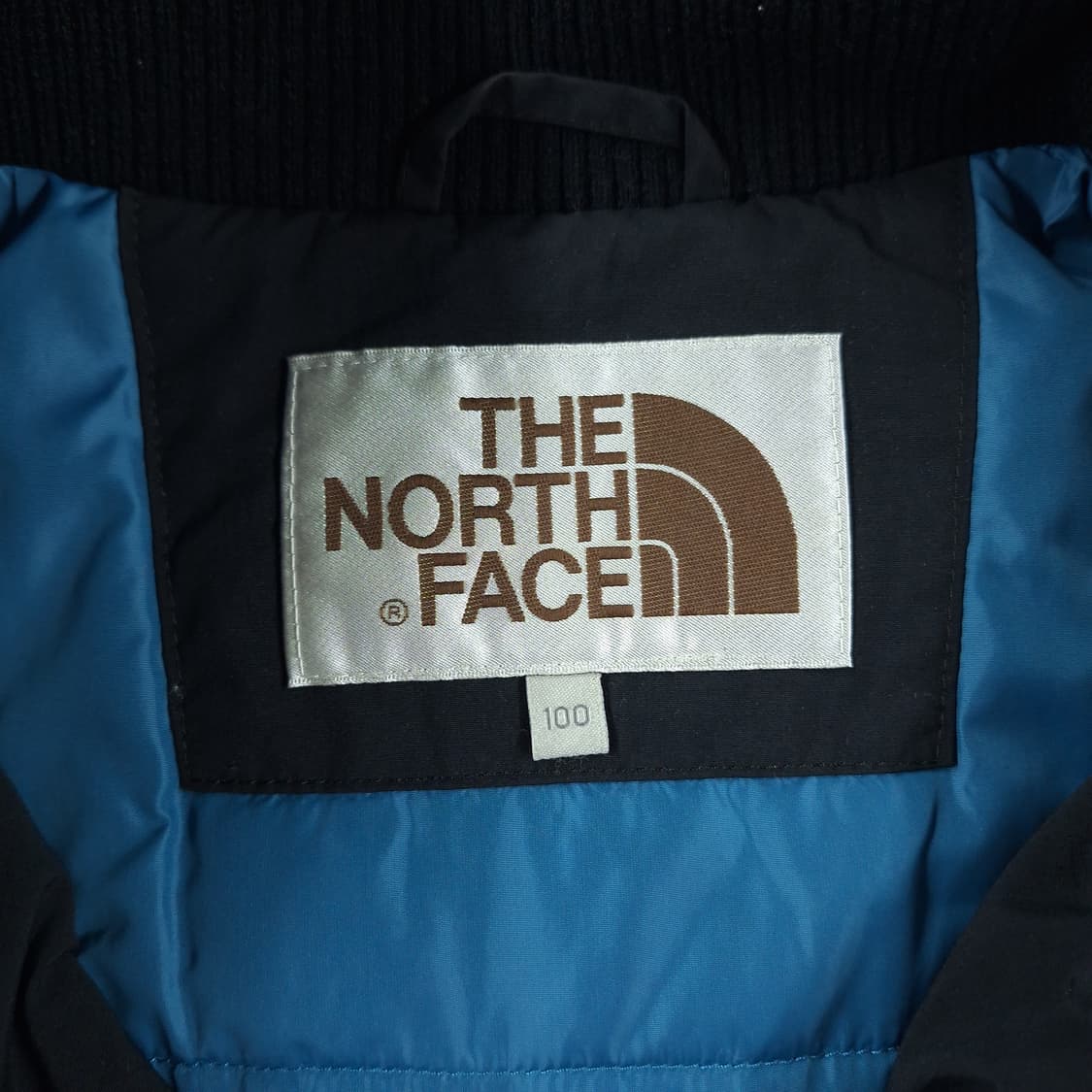 노스페이스 블랙 화이트라벨 로고 하이넥 패디드 항공점퍼 봄버자켓 M 상품이미지8