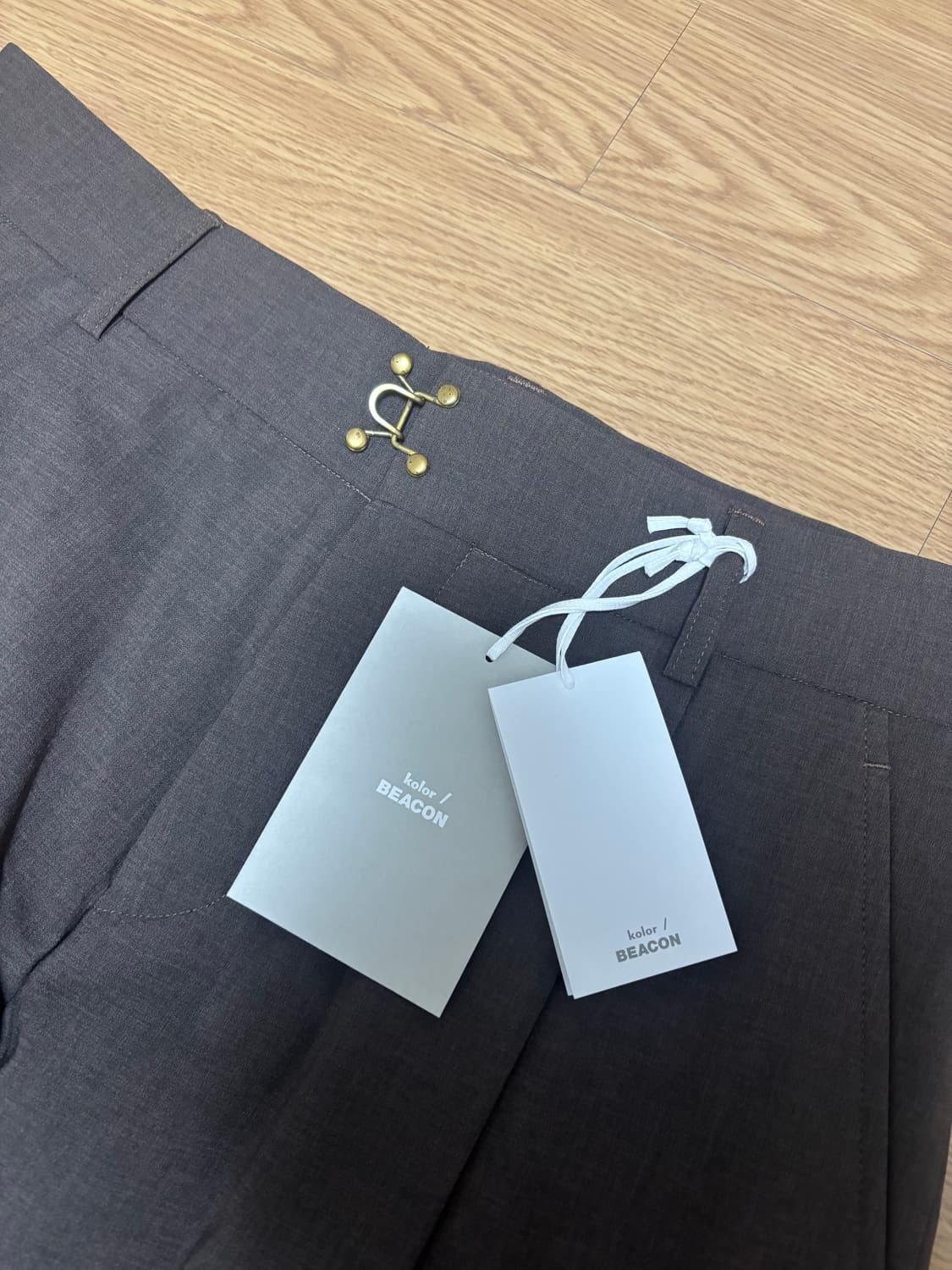[새상품] kolor beacon 컬러비컨 컬러 비콘 브라운 슬렉스 팬츠 상품이미지3