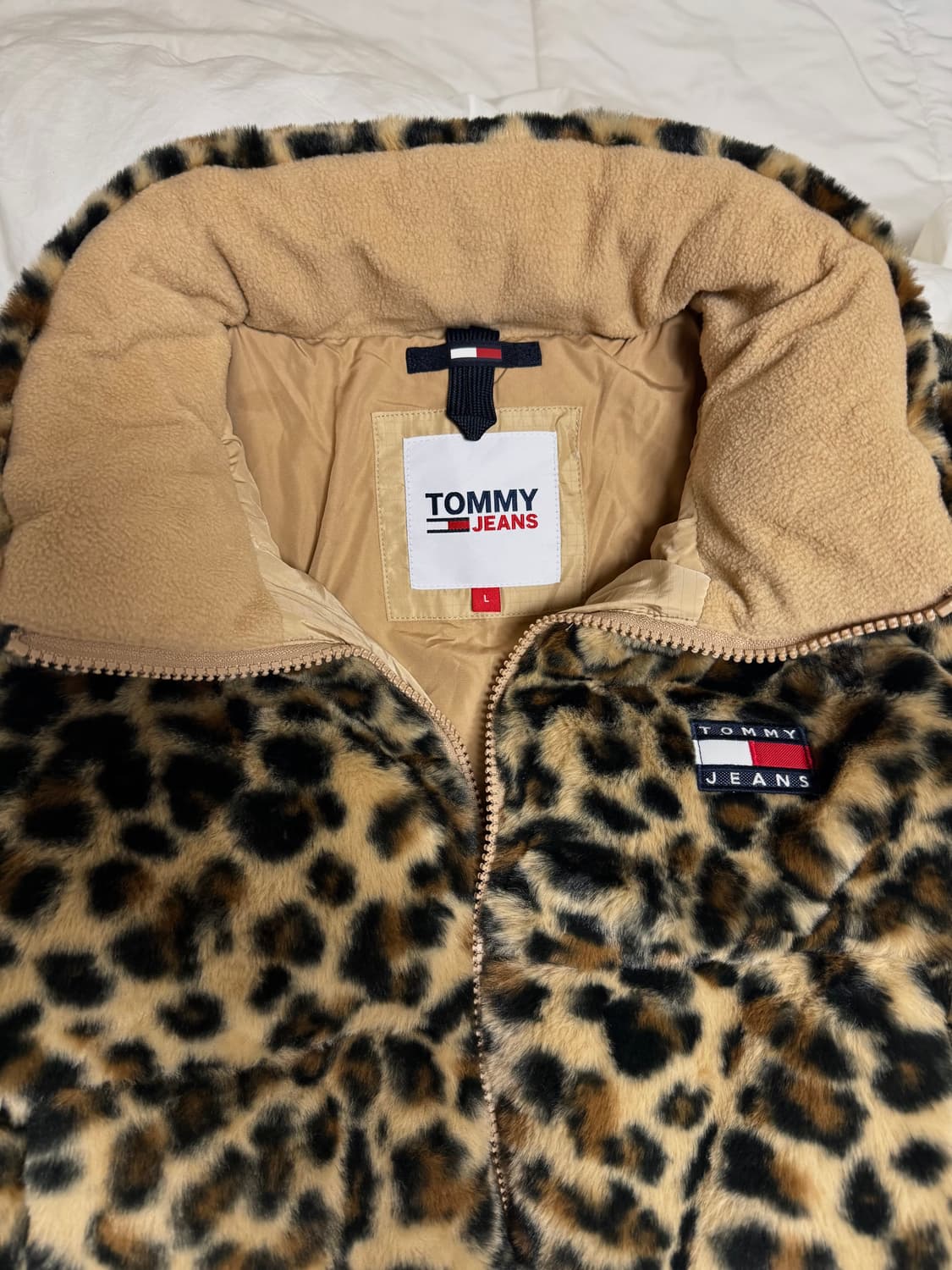 타미힐피커 레오파드 크롭 후리스자켓 상품이미지2