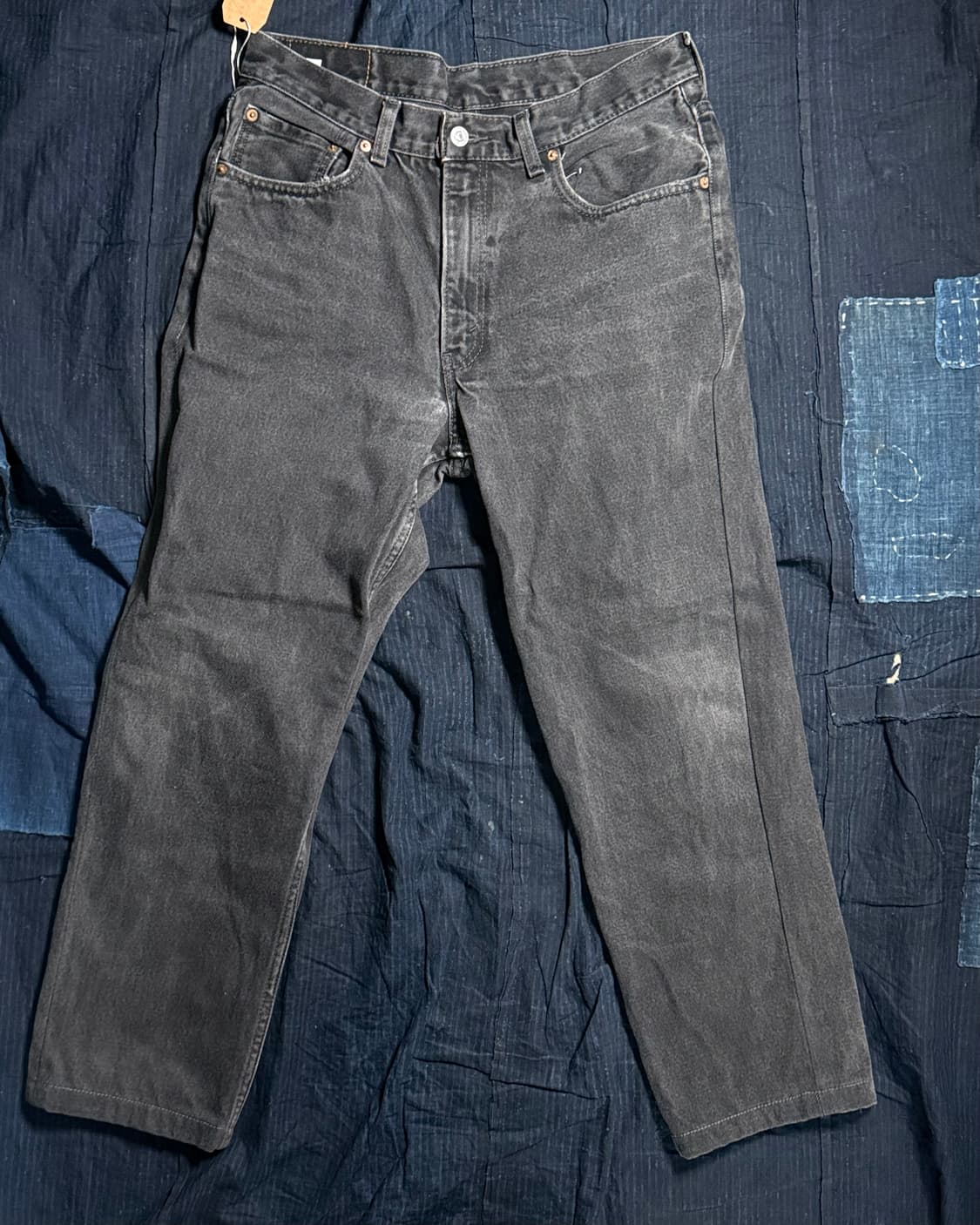 리바이스 550 릴렉스핏 블랙 데님 팬츠 34 상품이미지1