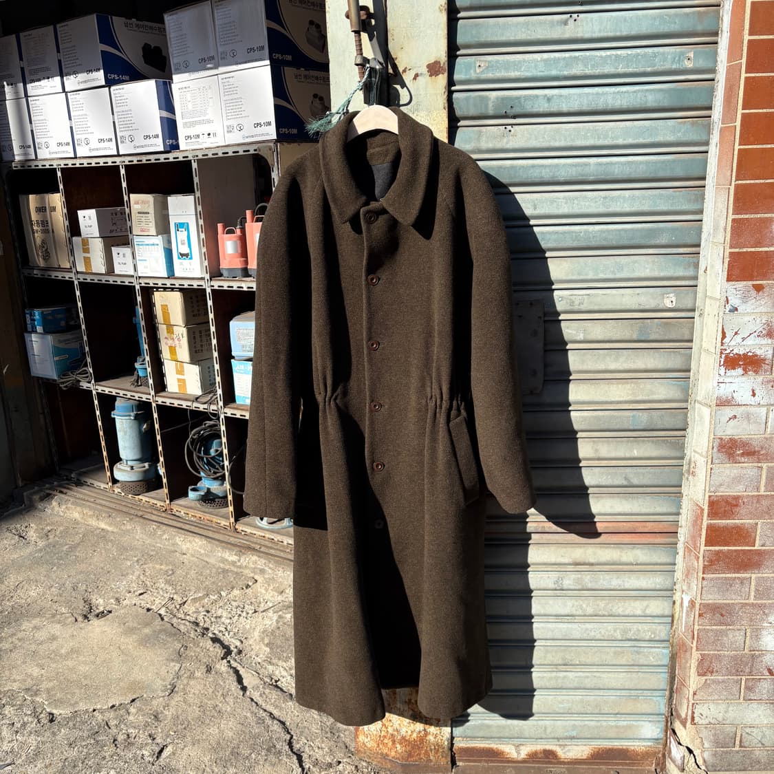 90s COMPAGNIA DELLE PELLI 플리티드 울 발마칸 상품이미지1