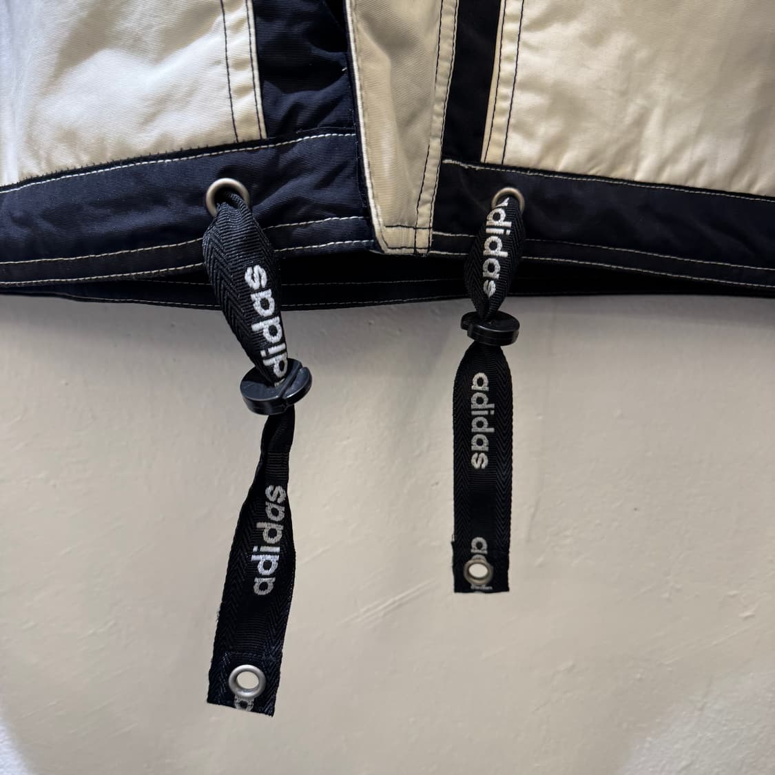 90‘s 아디다스 올드스쿨 오레오 스티치 빅로고 후드 점퍼
 상품이미지5