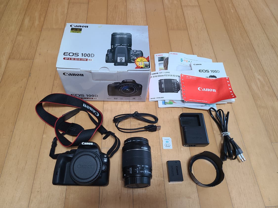 캐논 100D 18-55mm STM  (3천컷 미만, 풀박스, 바로 사용 상품이미지2