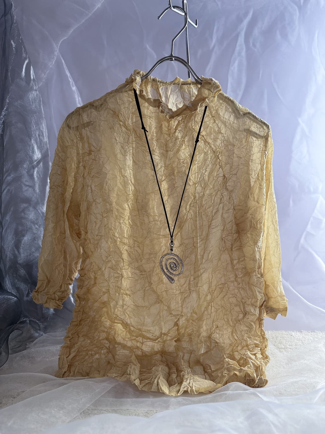 Half Neck Seersucker Top 0236 상품이미지1