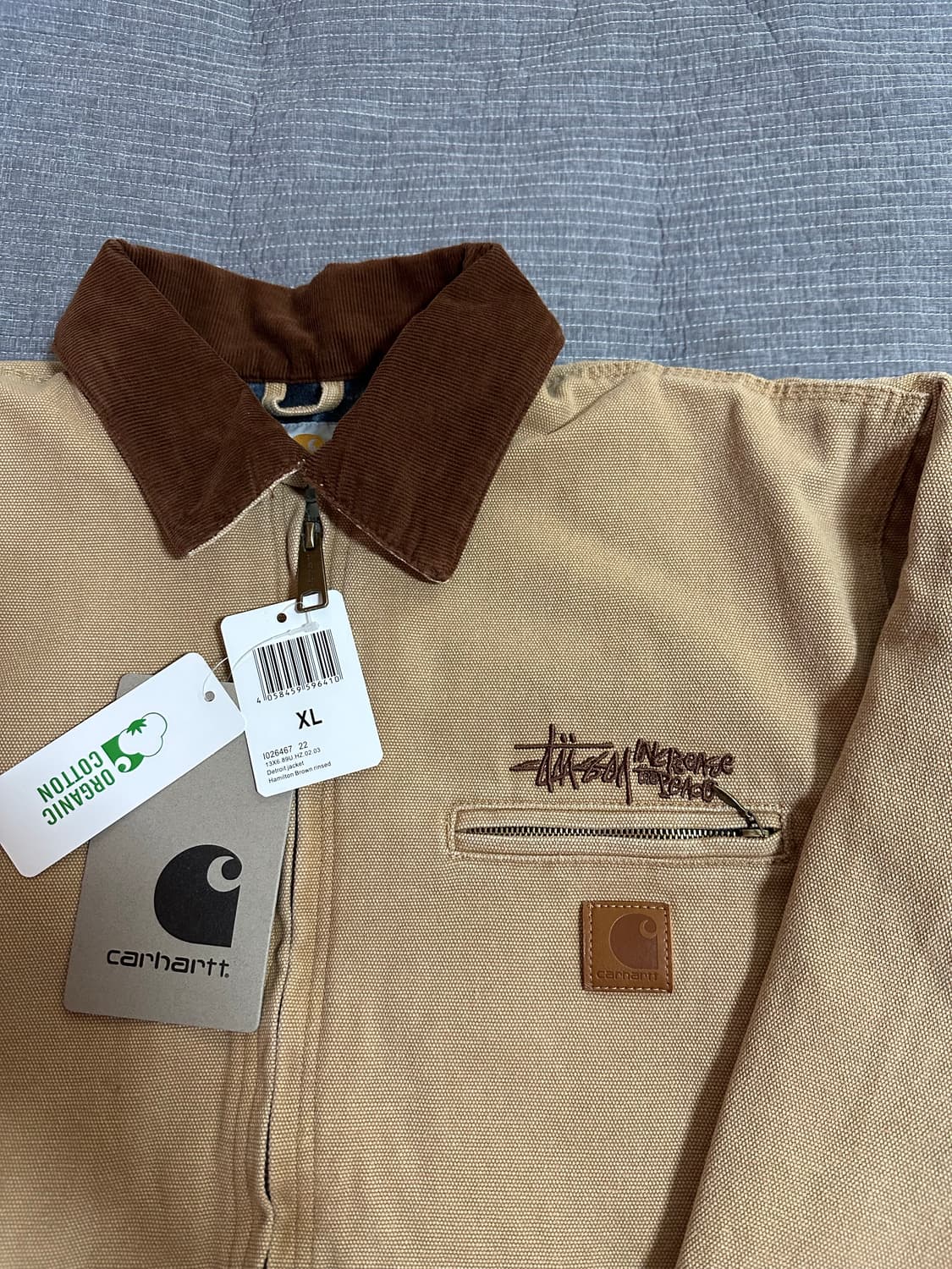 (XL) 칼하트 스투시 워크자켓 베이지 상품이미지2