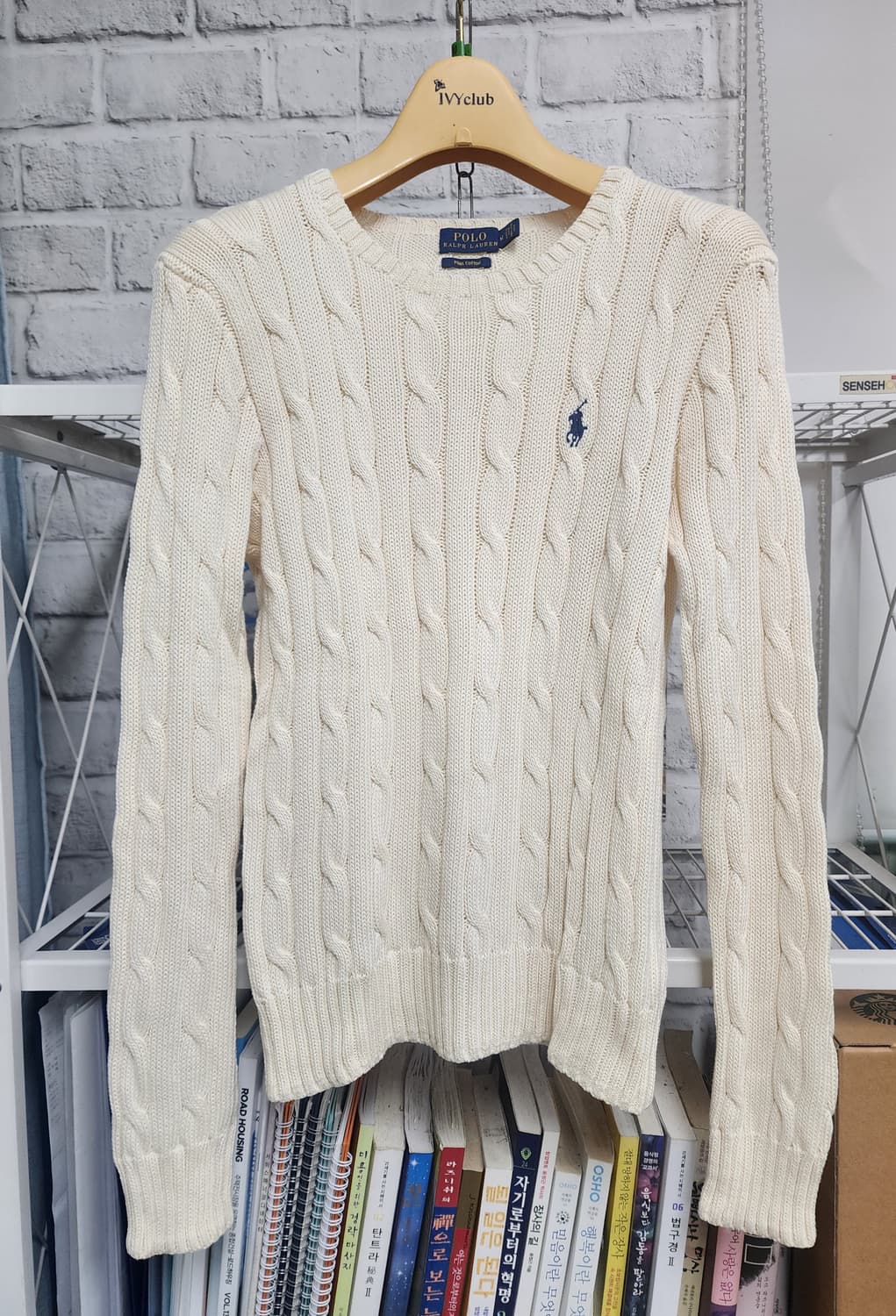폴로랄프로렌 여성니트 M 피마코튼 케이블니트 꽈베기니트 WM11 상품이미지1