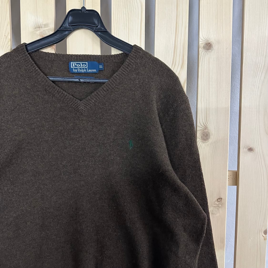 (L) 폴로 랄프로렌 브라운 브이넥 니트 상품이미지4