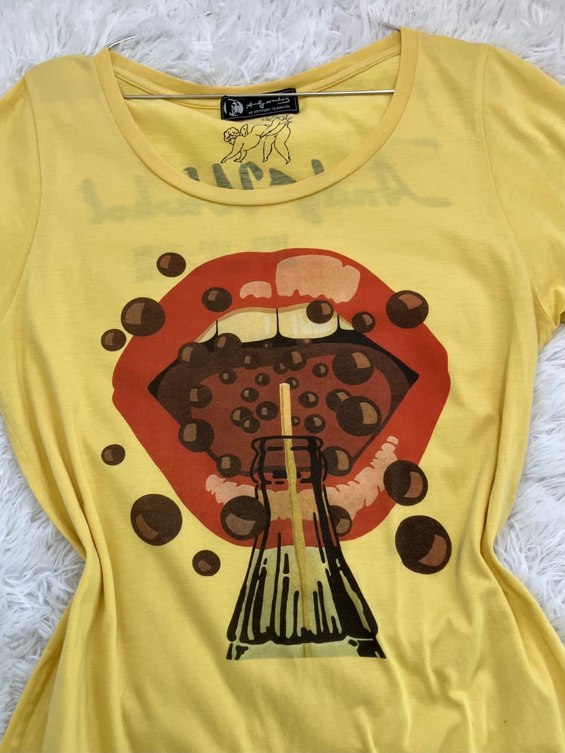 히스테릭 글래머 개나리 엔젤 코크 반팔 1055 y2k 스트릿 갸 상품이미지4