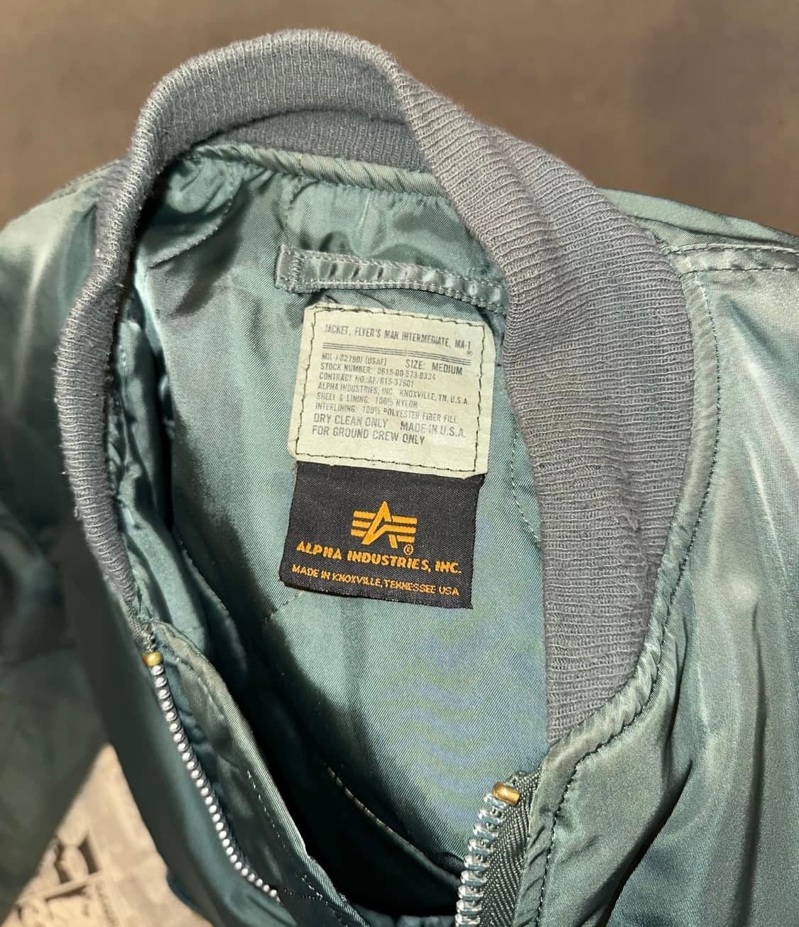 90s 알파인더스트리 봄버 카키 상품이미지7