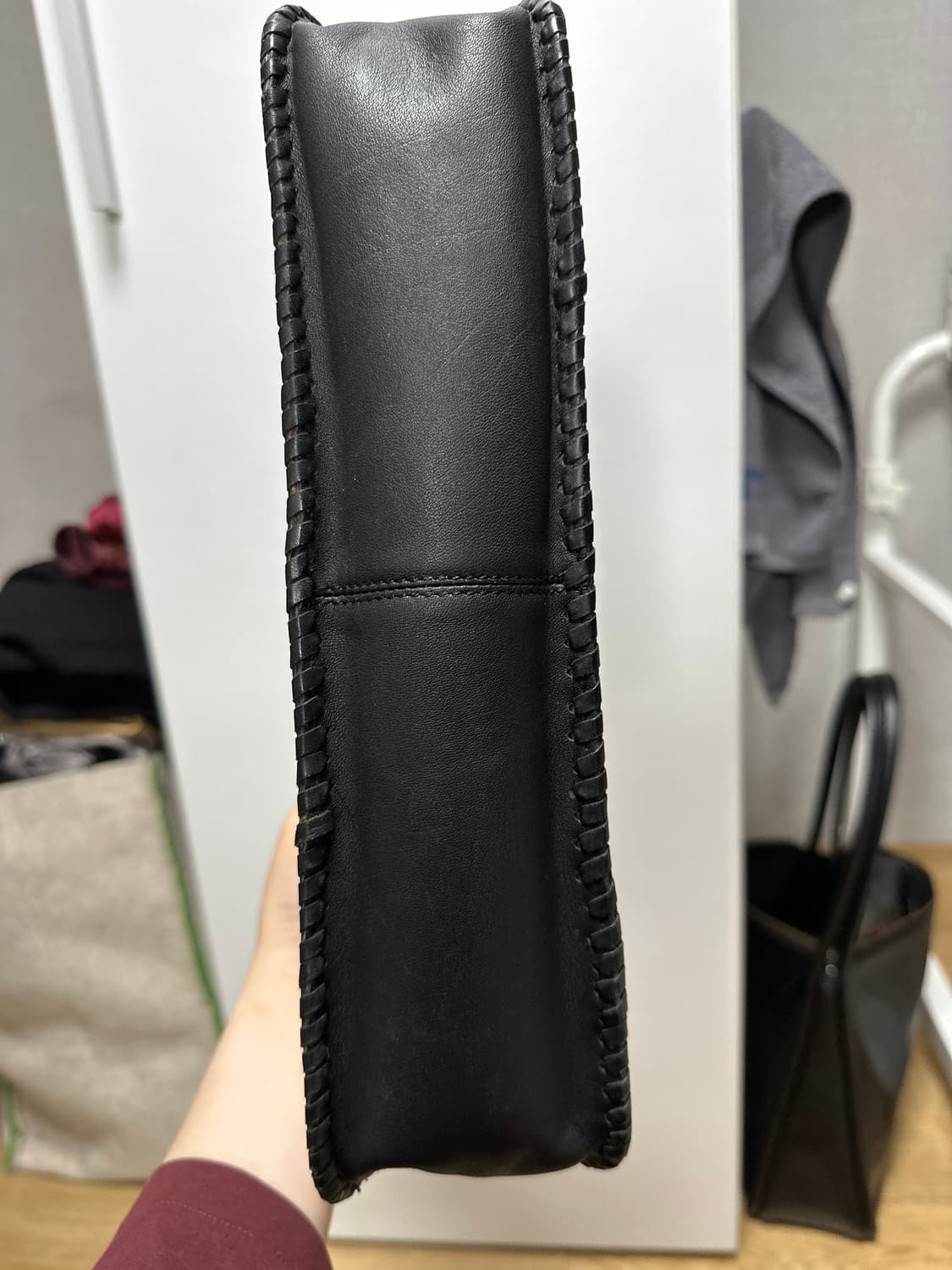 vintage leather weaving bag  상품이미지3