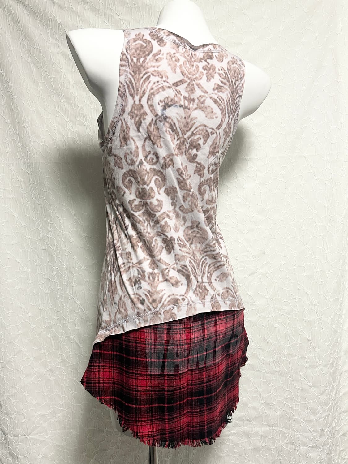 빈티지 펑크 트라이벌 레이어드 슬리브리스 탑 상품이미지3