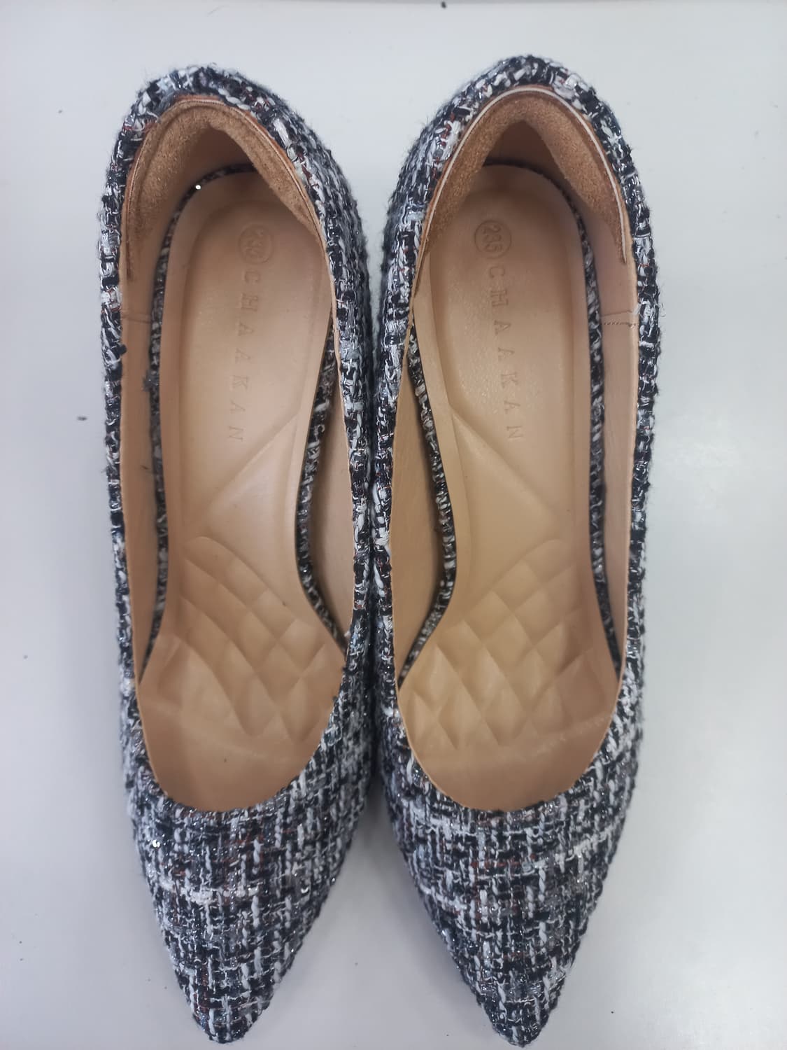 새상품)CHAAKAN 트위드 뾰족코 힐 235 상품이미지3