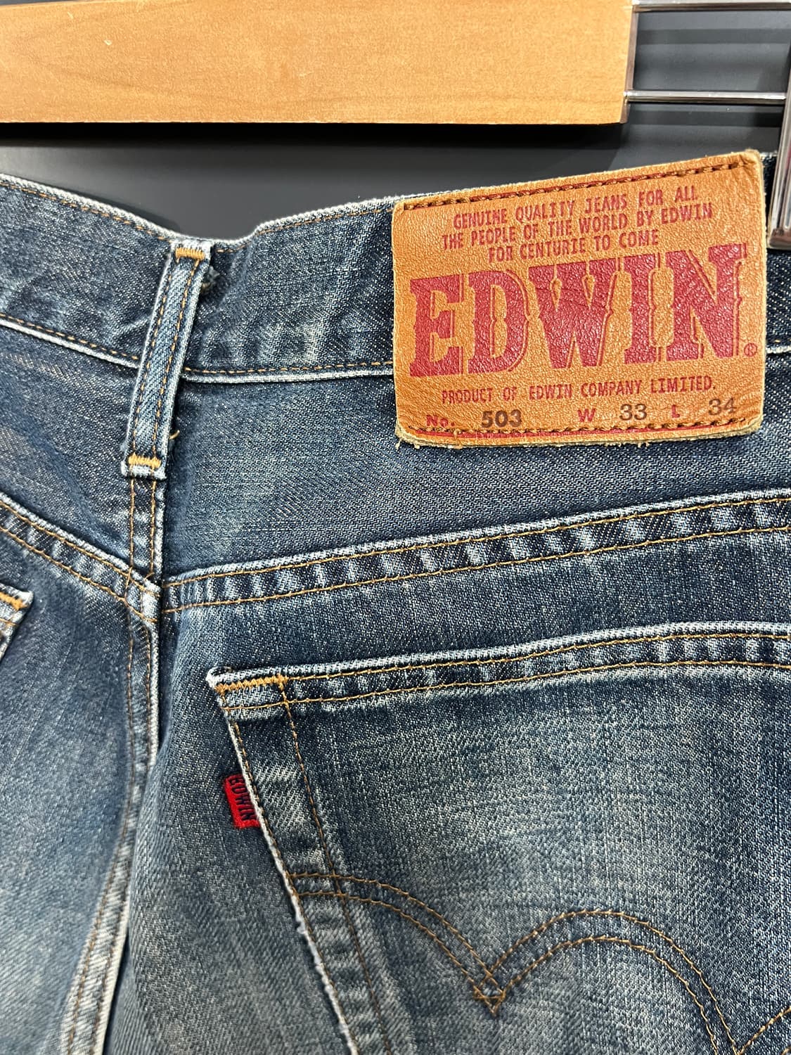 Japan Edwin 재팬 에드윈 진스 503 워싱 데님 팬츠 상품이미지3