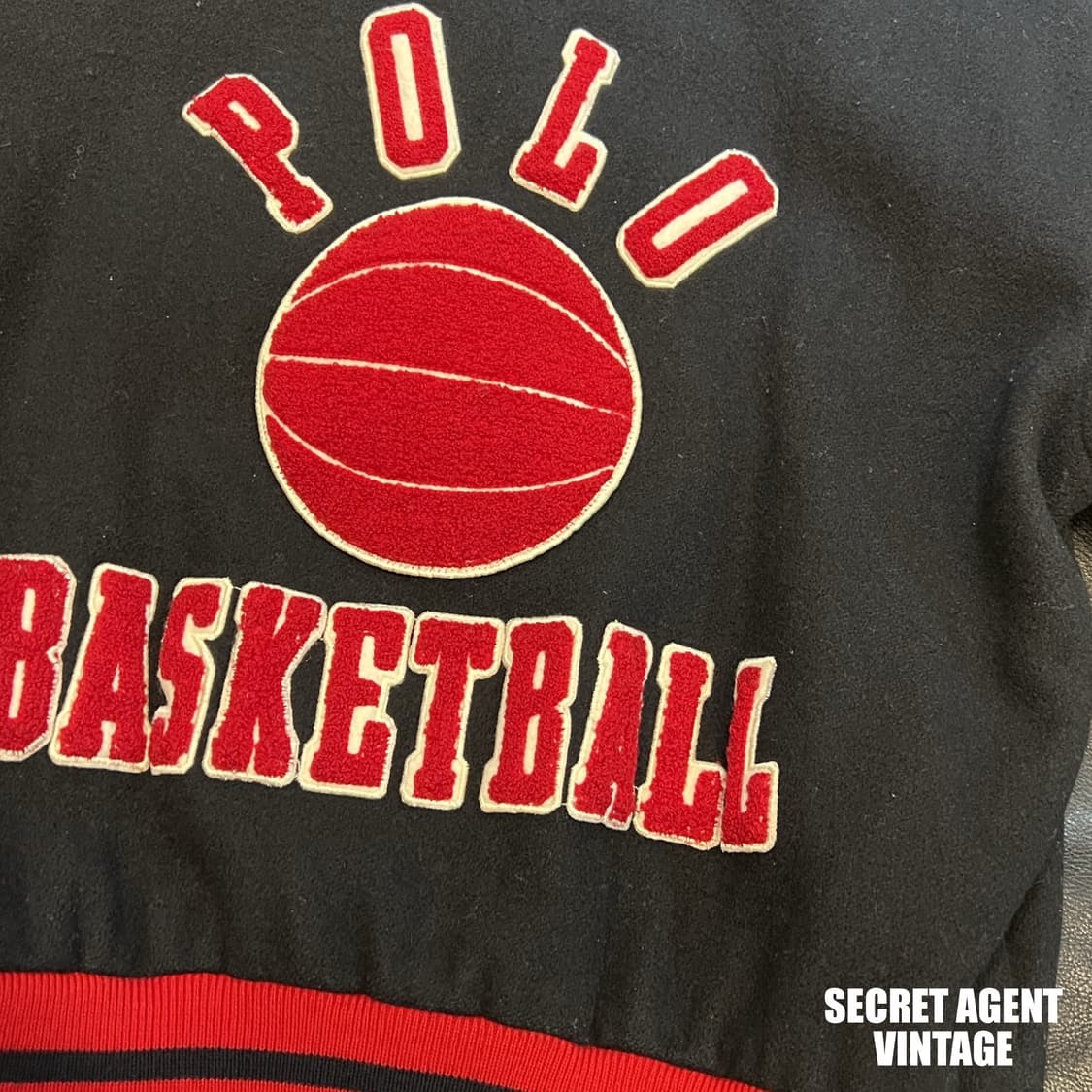 [L]폴로 랄프로렌BASKETBALL레더 암 바시티자켓 상품이미지5