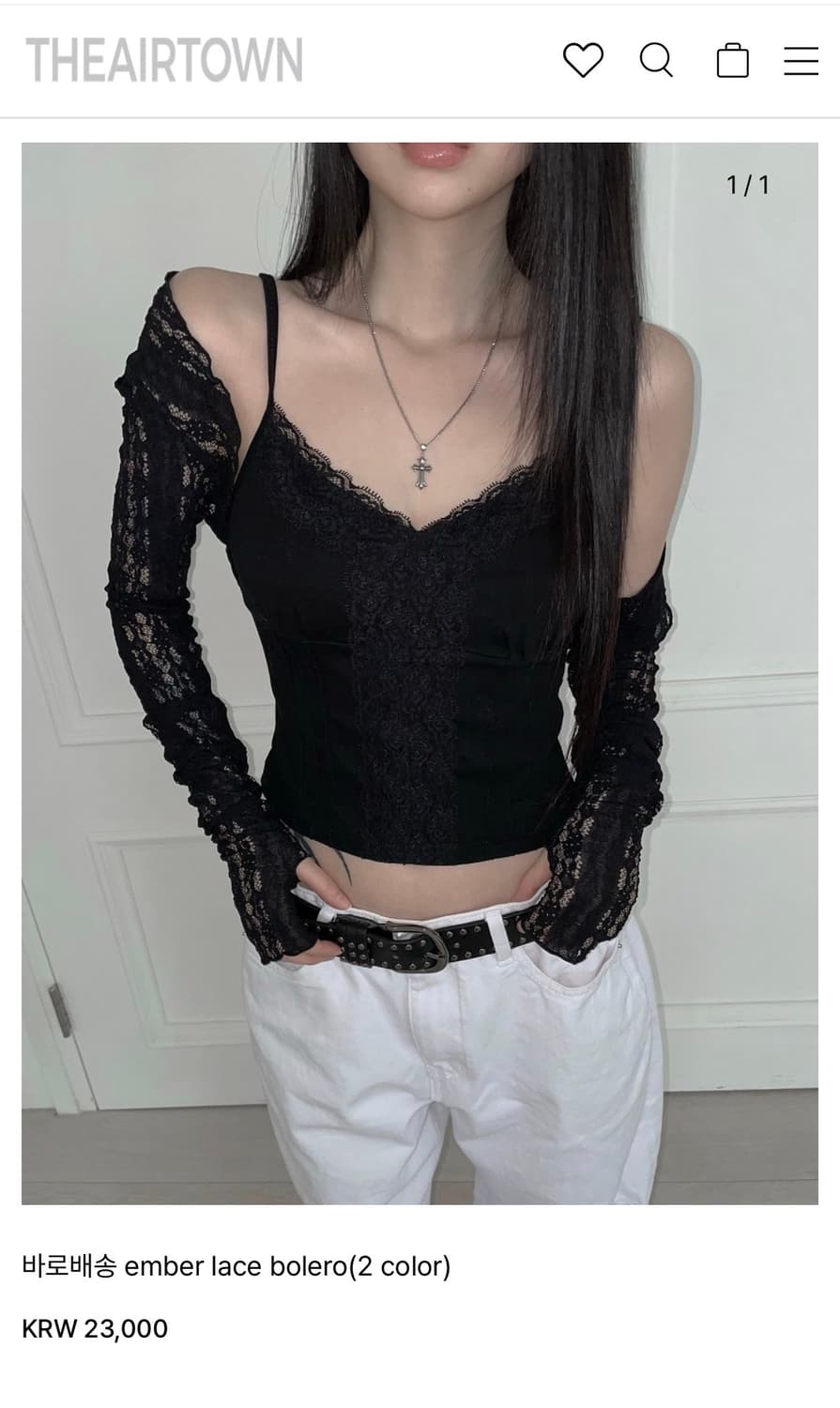 디에어타운 블랙 레이스 볼레로 새상품 상품이미지1