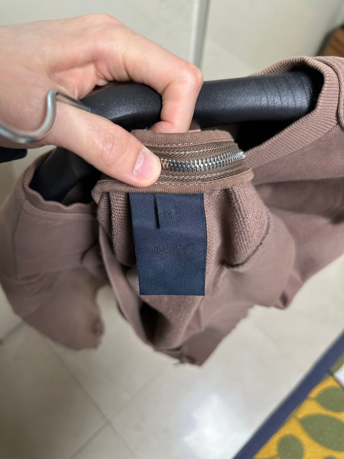 준지 어깨 덧방 맨투맨 브라운 M 상품이미지4