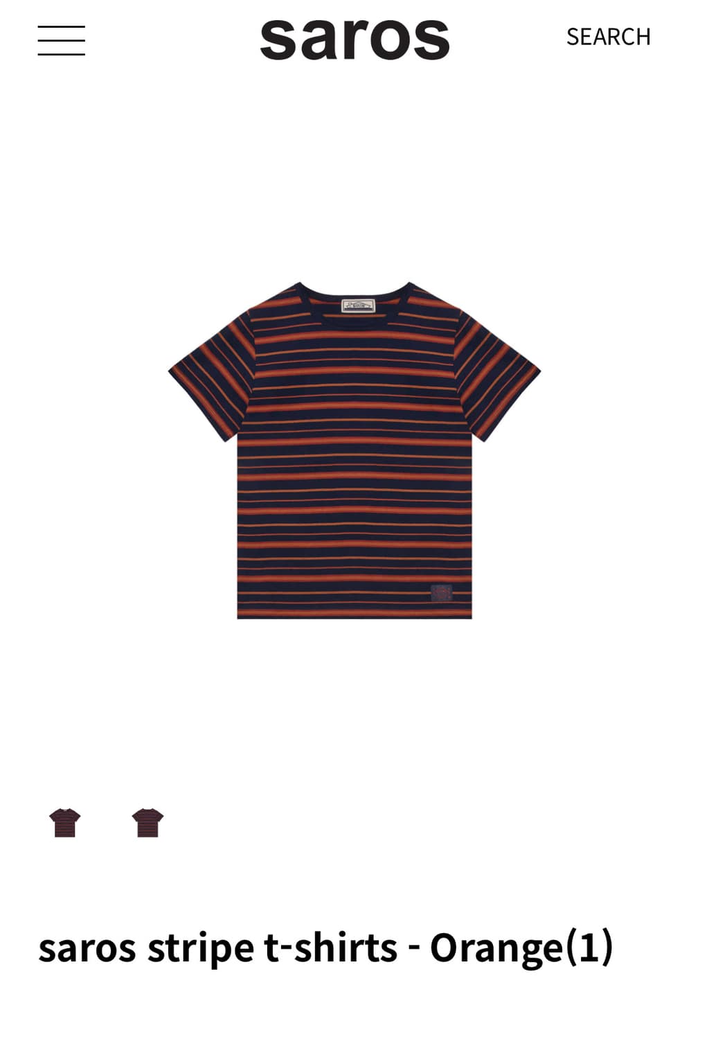 사로스 스트라이프티 1사이즈 saros stripe t-shirts 상품이미지1