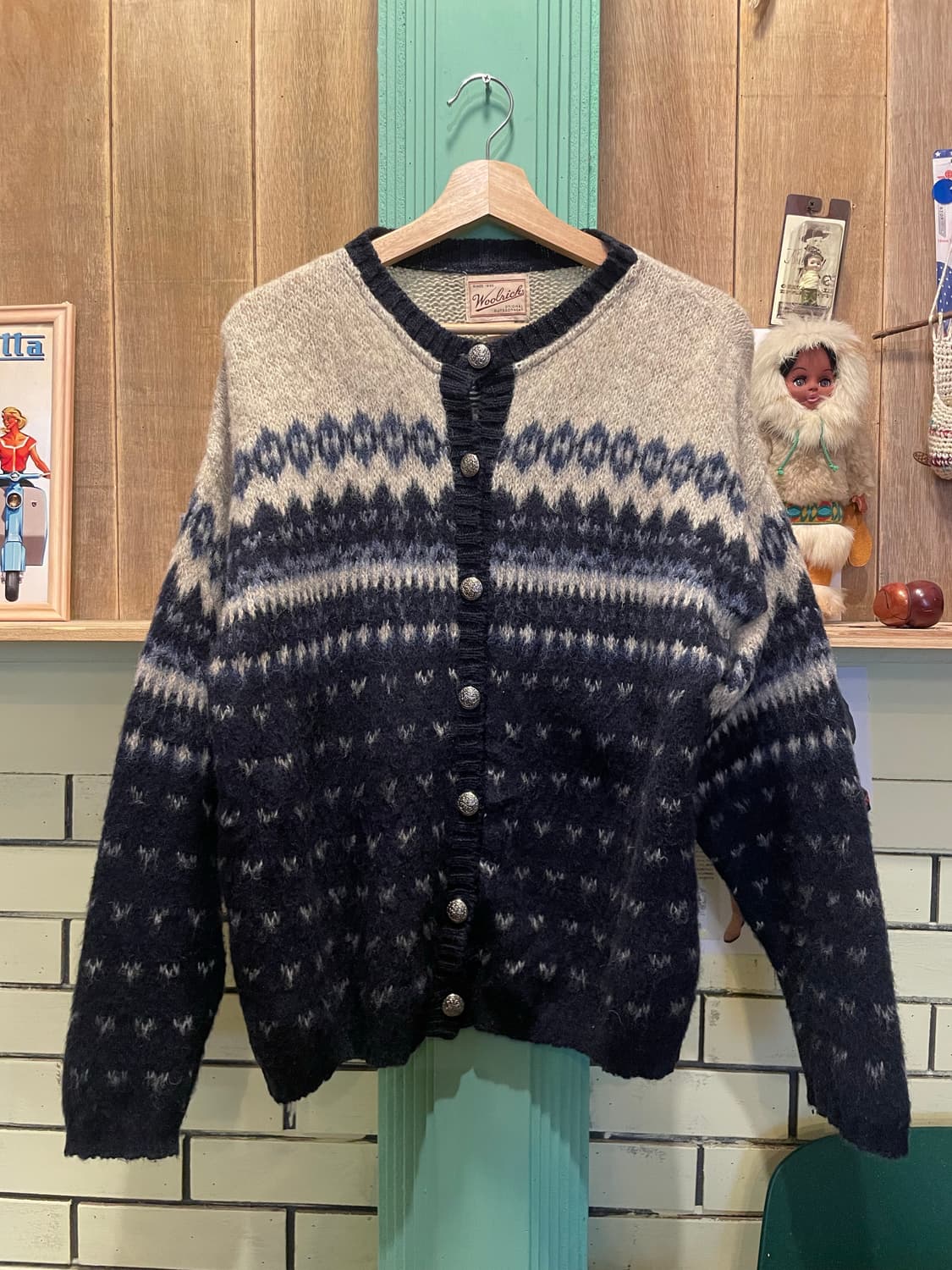 1990's Vintage Woolrich Wool Cardigan 상품이미지3