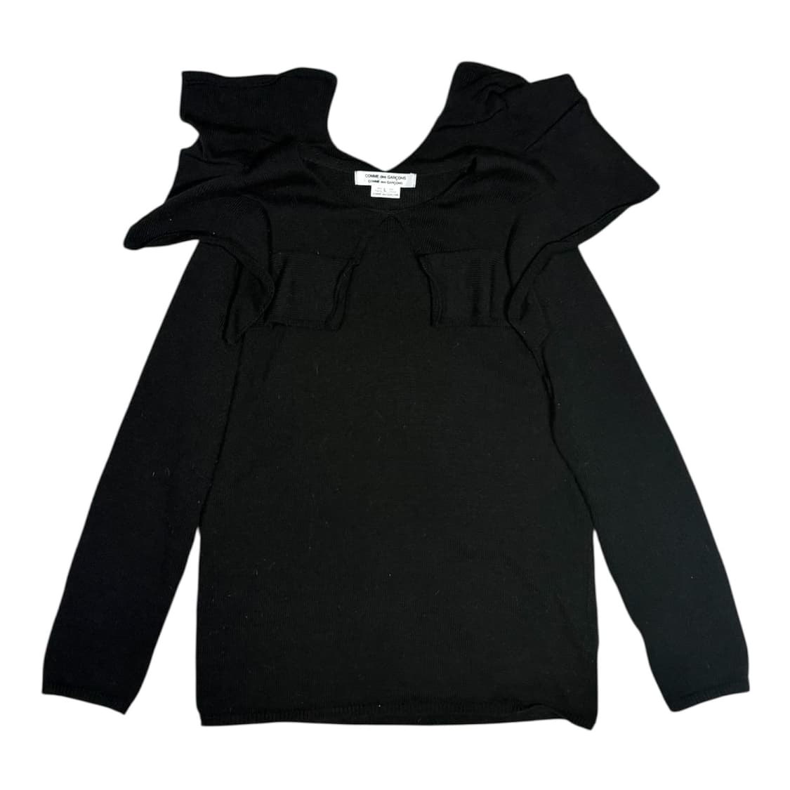 2022 꼼데가르송 어깨 원단 결합 디테일 니트 스웨터  상품이미지1