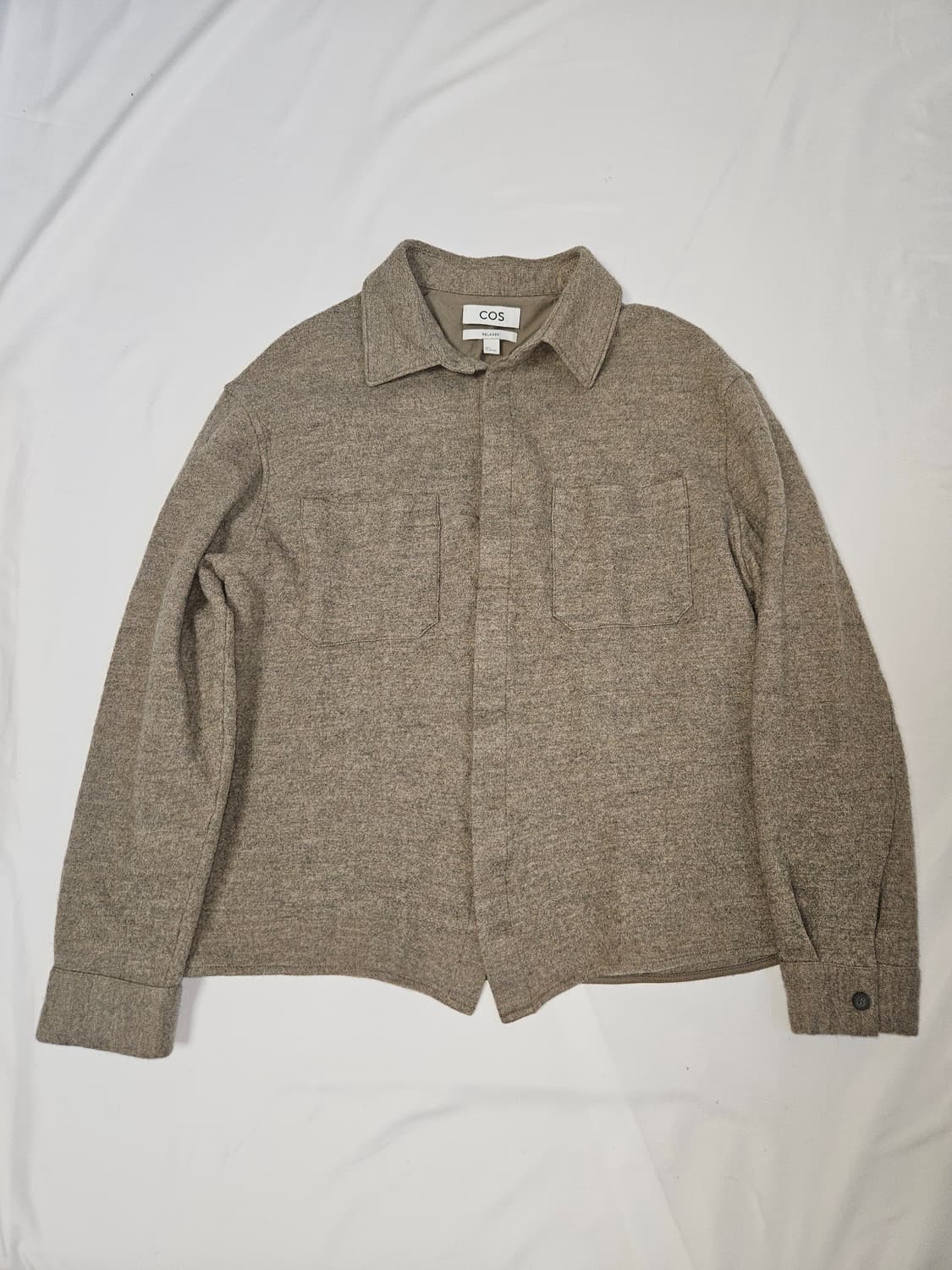 코스 COS 보일드 울 오버셔츠 트러커 워크자켓 L 상품이미지1