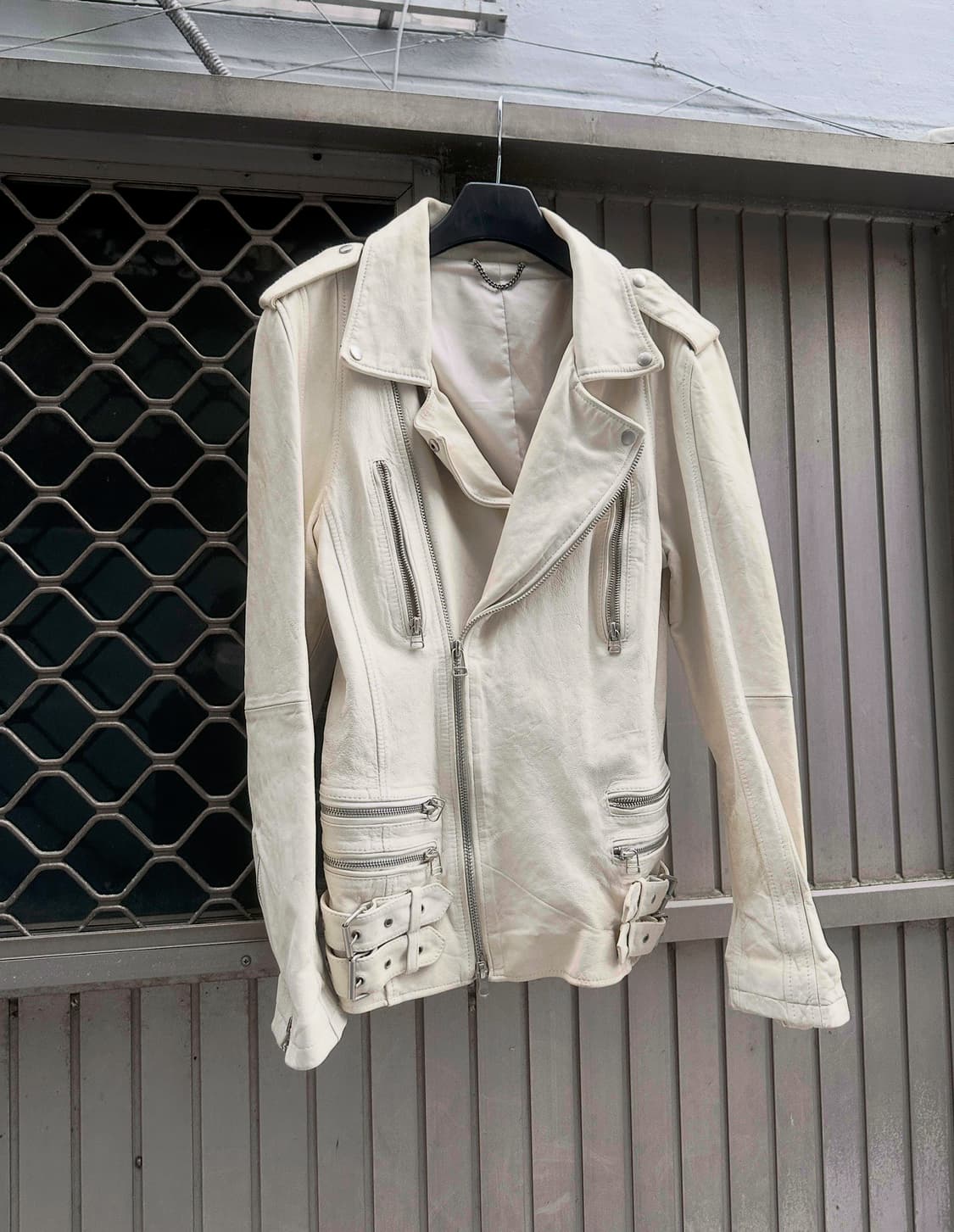 Lambs leather 2way zipper datail jacket 상품이미지1
