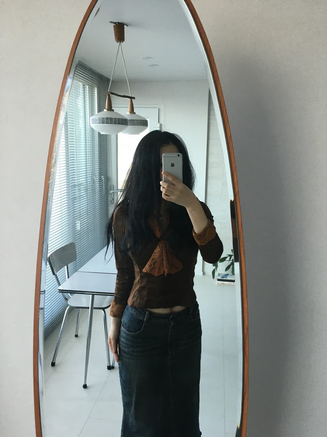 lace tie-neck blouse 상품이미지5