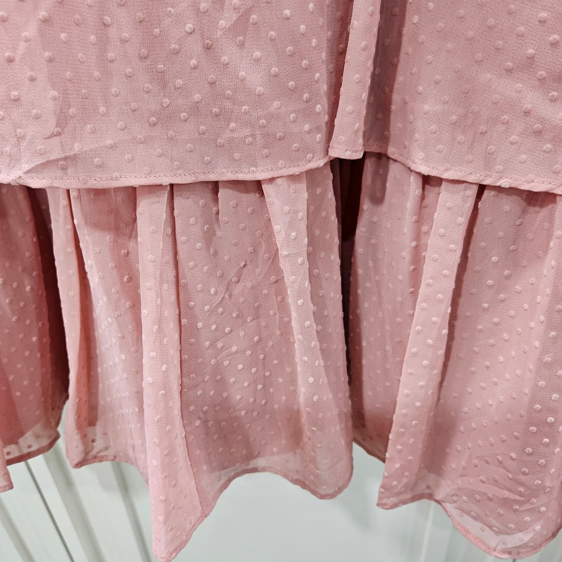 핑크색 도트 캉캉 미니 원피스 상품이미지6