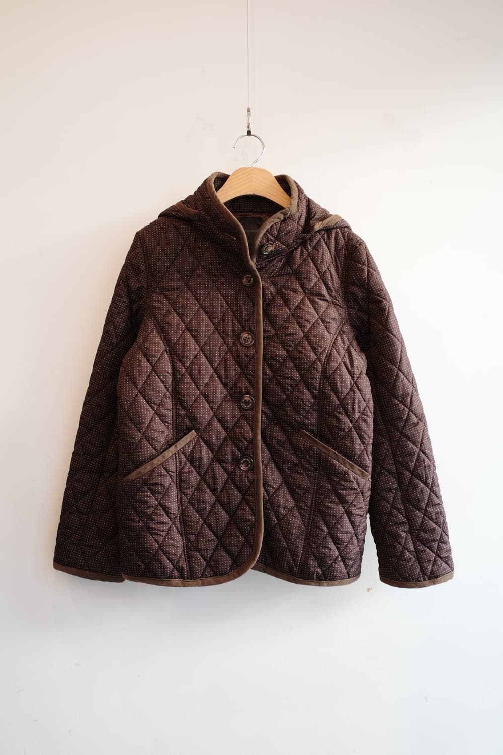 BEAMS HEART 빔즈허트 도트패턴 퀼팅자켓 상품이미지1