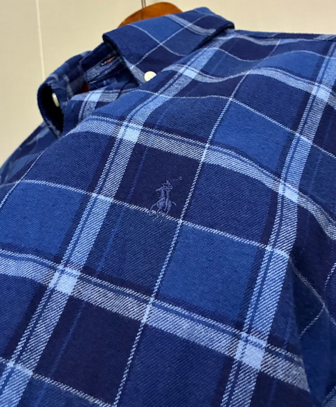 (L)POLO 폴로랄프로렌 코튼 클래식핏 플란넬 체크셔츠 상품이미지4
