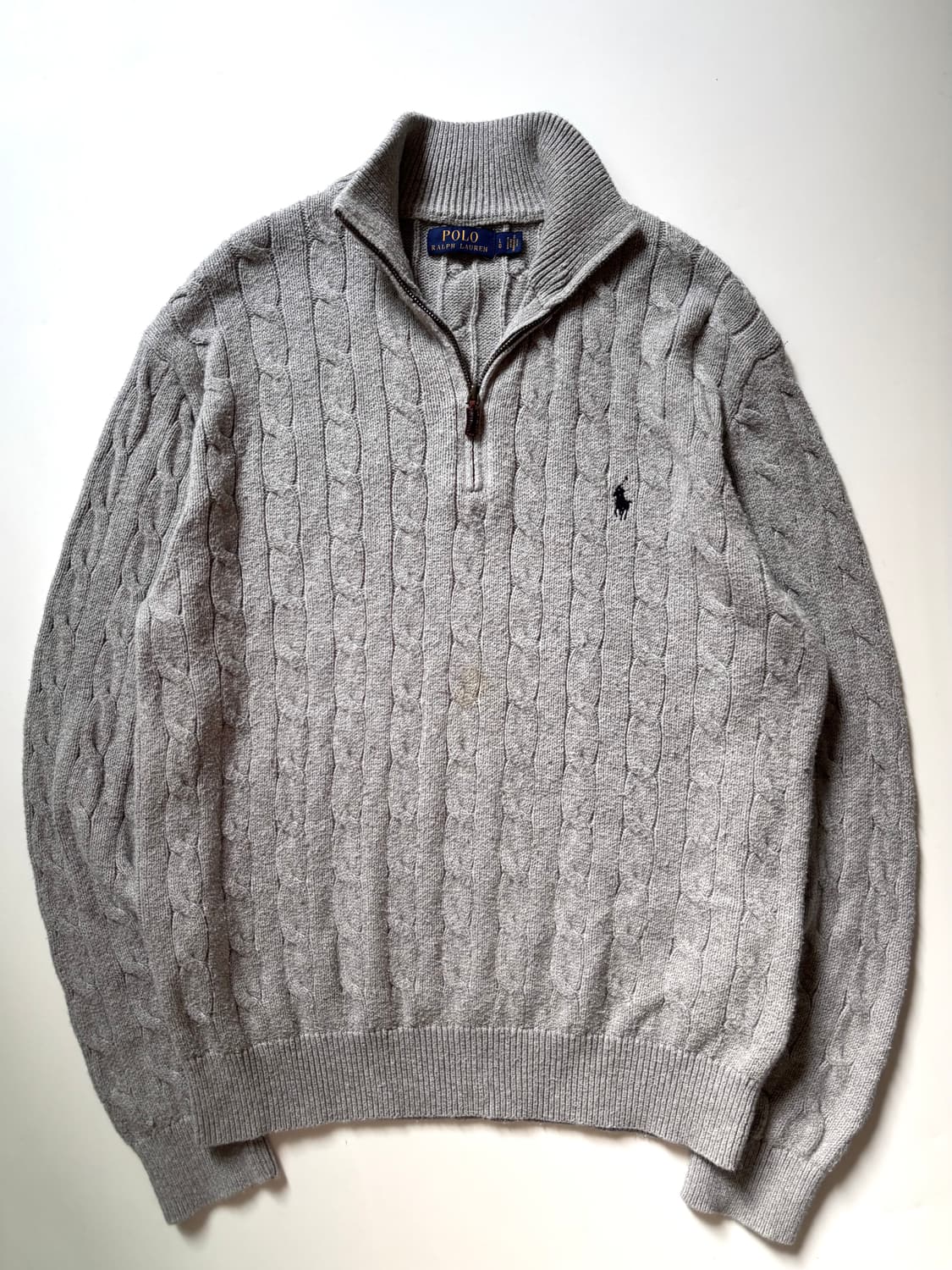 Polo 폴로 랄프로렌 신형 그레이컬러 케이블 하프집업 상품이미지5