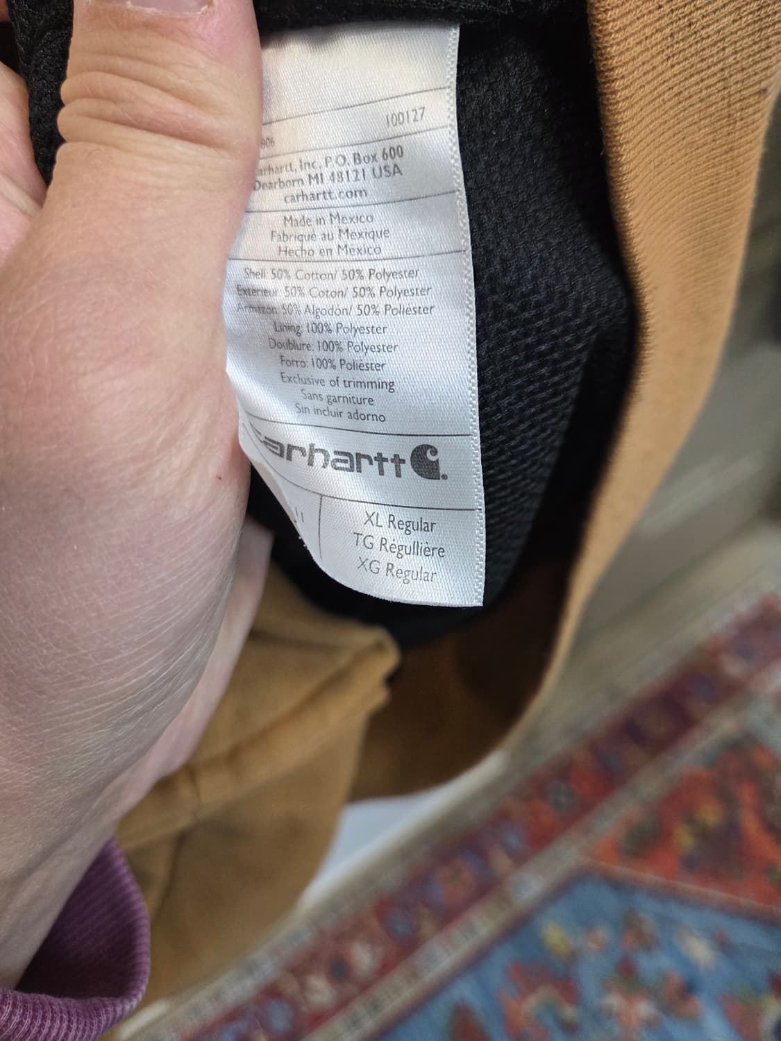 칼하트 써멀 레인디펜더 후드집업 xl 상품이미지5