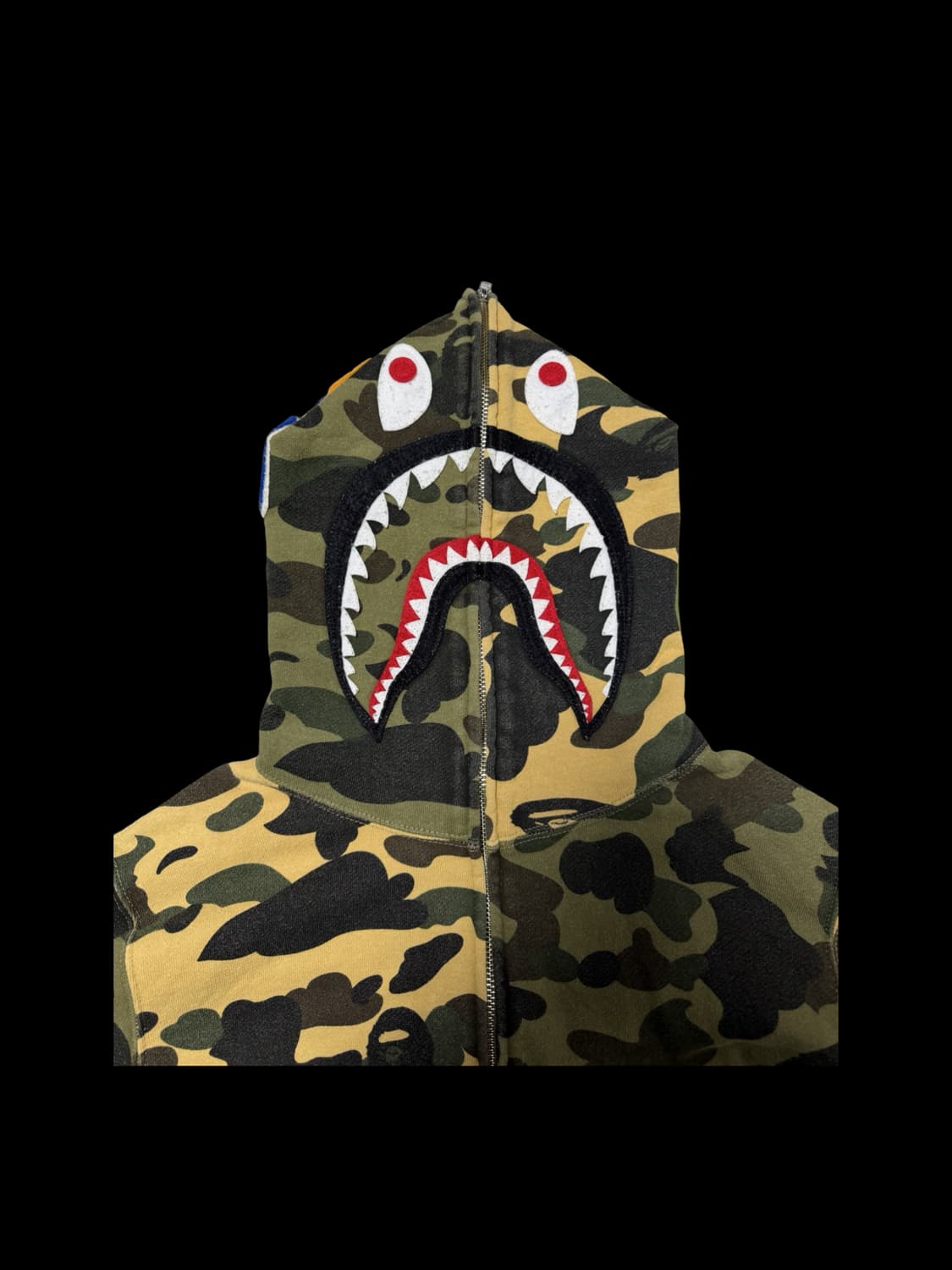 베이프 녹황계 샤크 후드 집업 상품이미지3