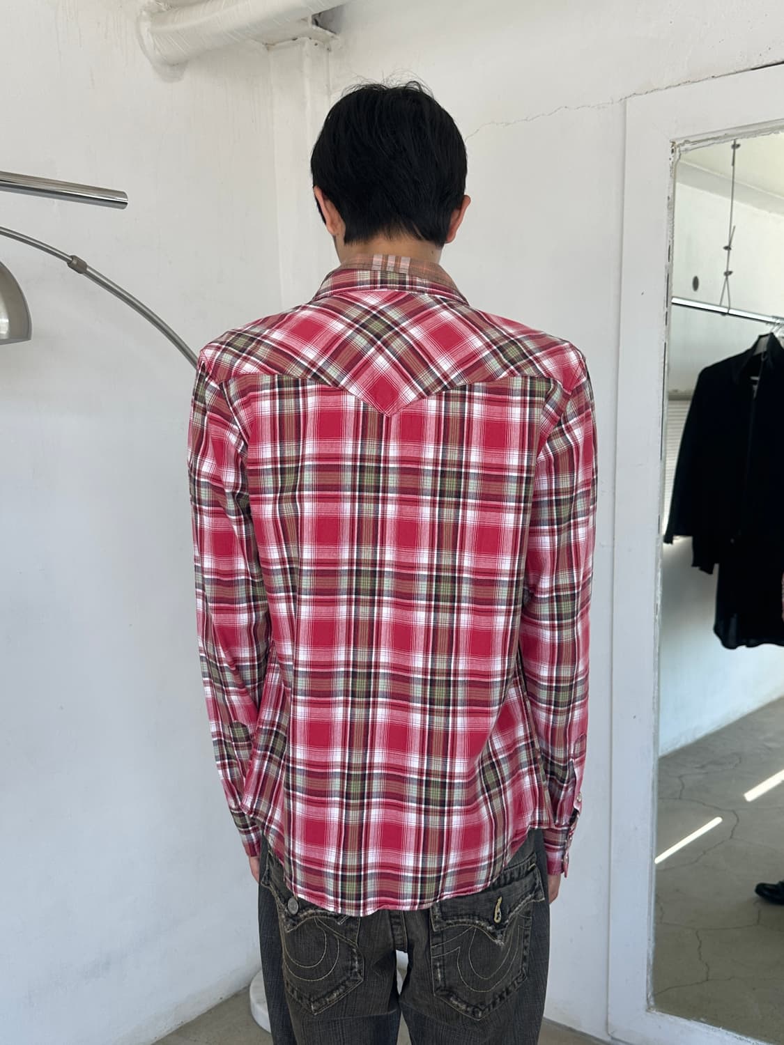 빈티지 레이어드 체크 셔츠 상품이미지2