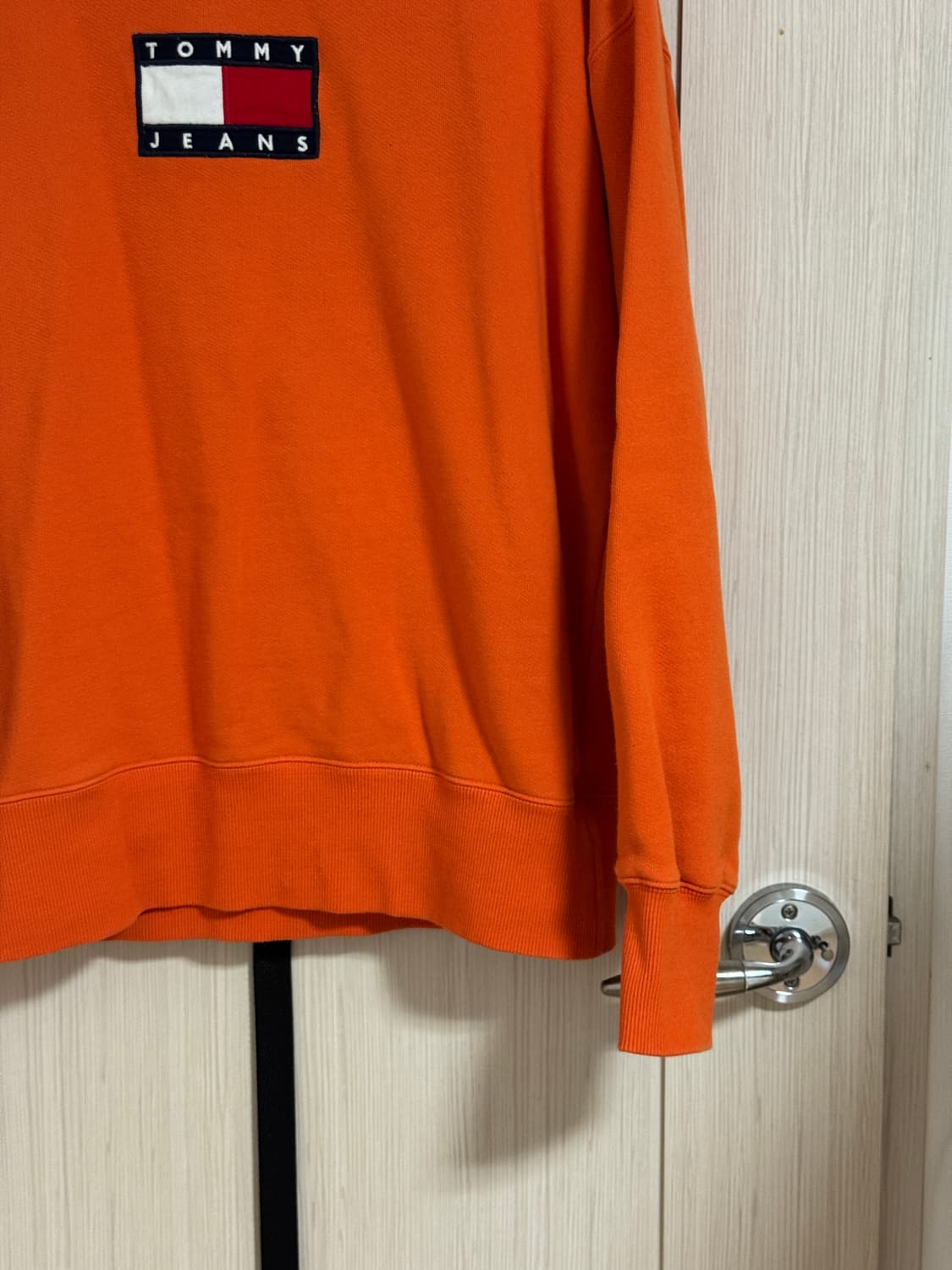 타미힐피거 빅로고 오버핏 오렌지 맨투맨 티셔츠 스웻셔츠 S 상품이미지5