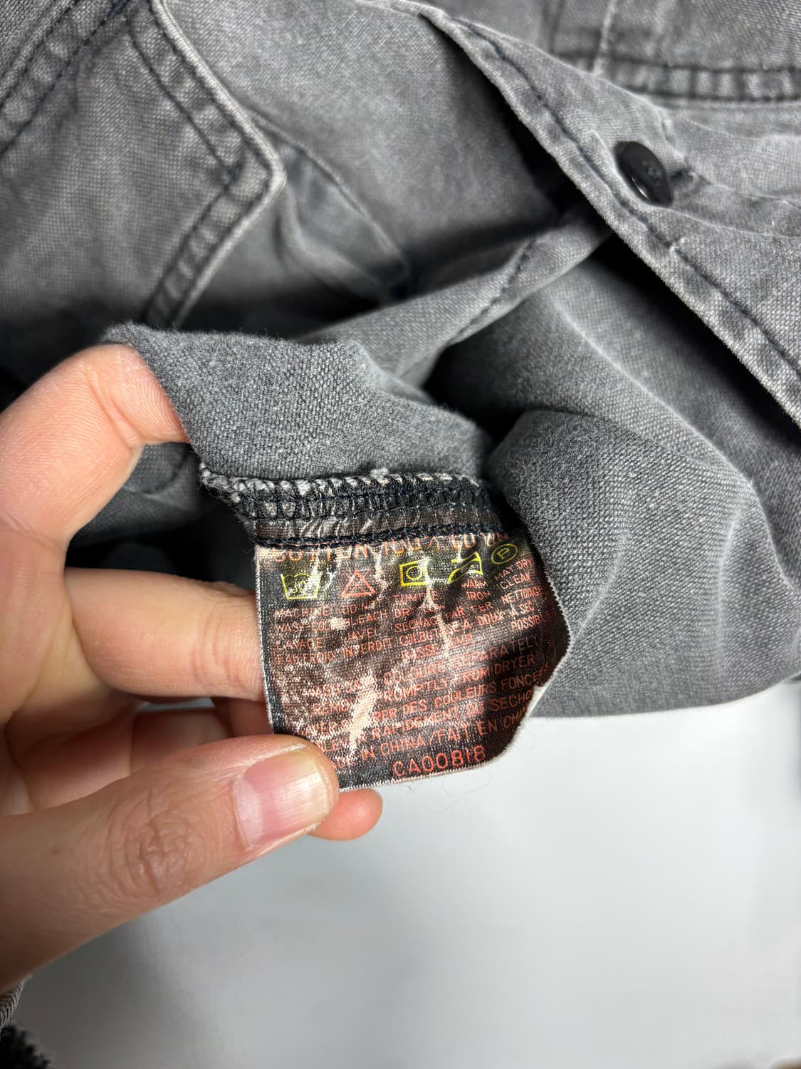 그레이 흑청 데님 셔츠 자켓 상품이미지4