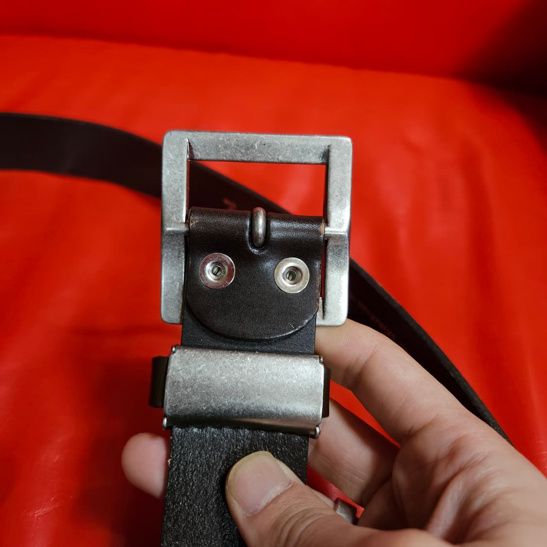 제뉴인 레더 이태리 볼드 스트렙 브라운 벨트 10N size 상품이미지5