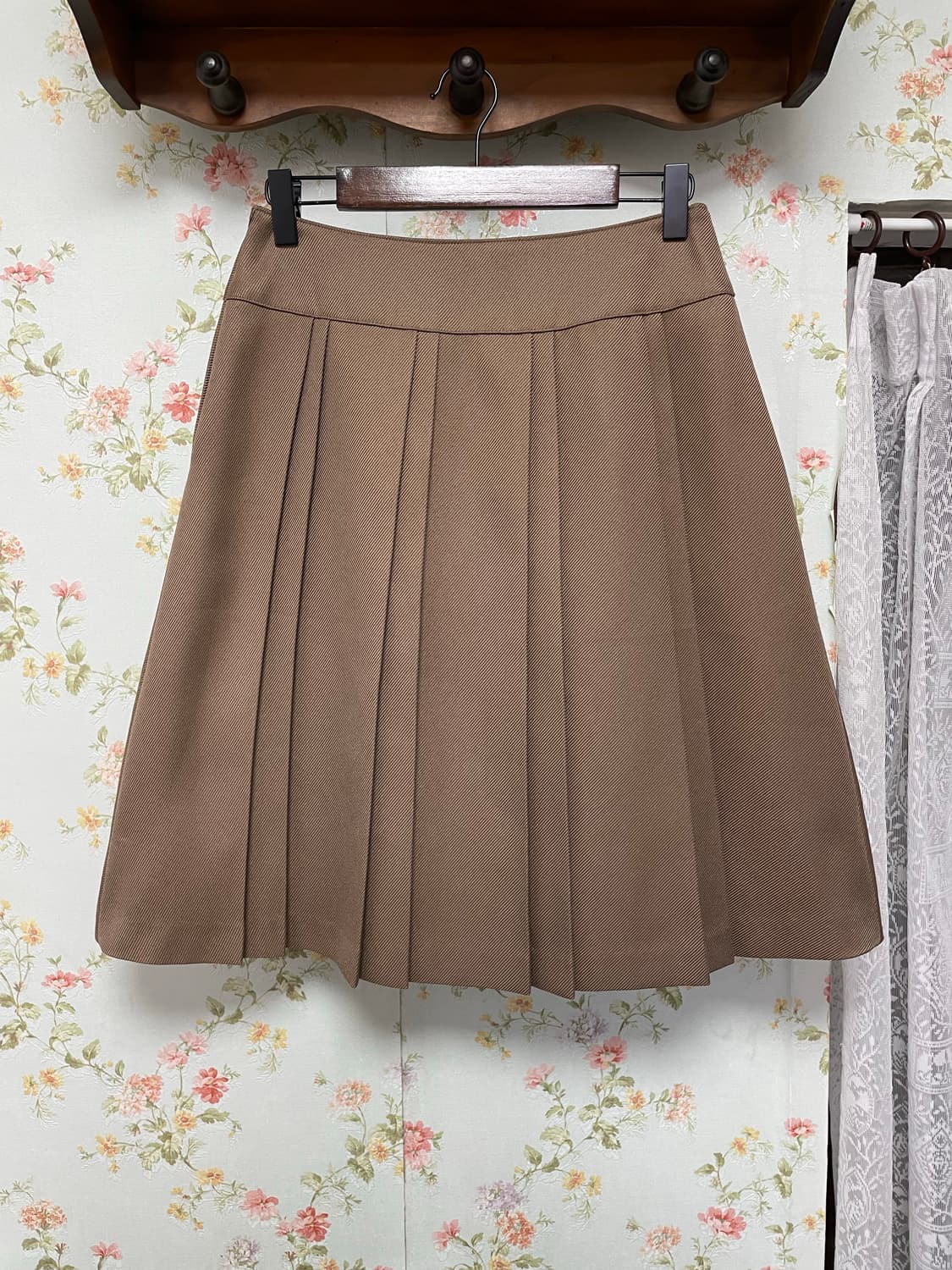 토프브라운 플리츠 스커트 상품이미지1