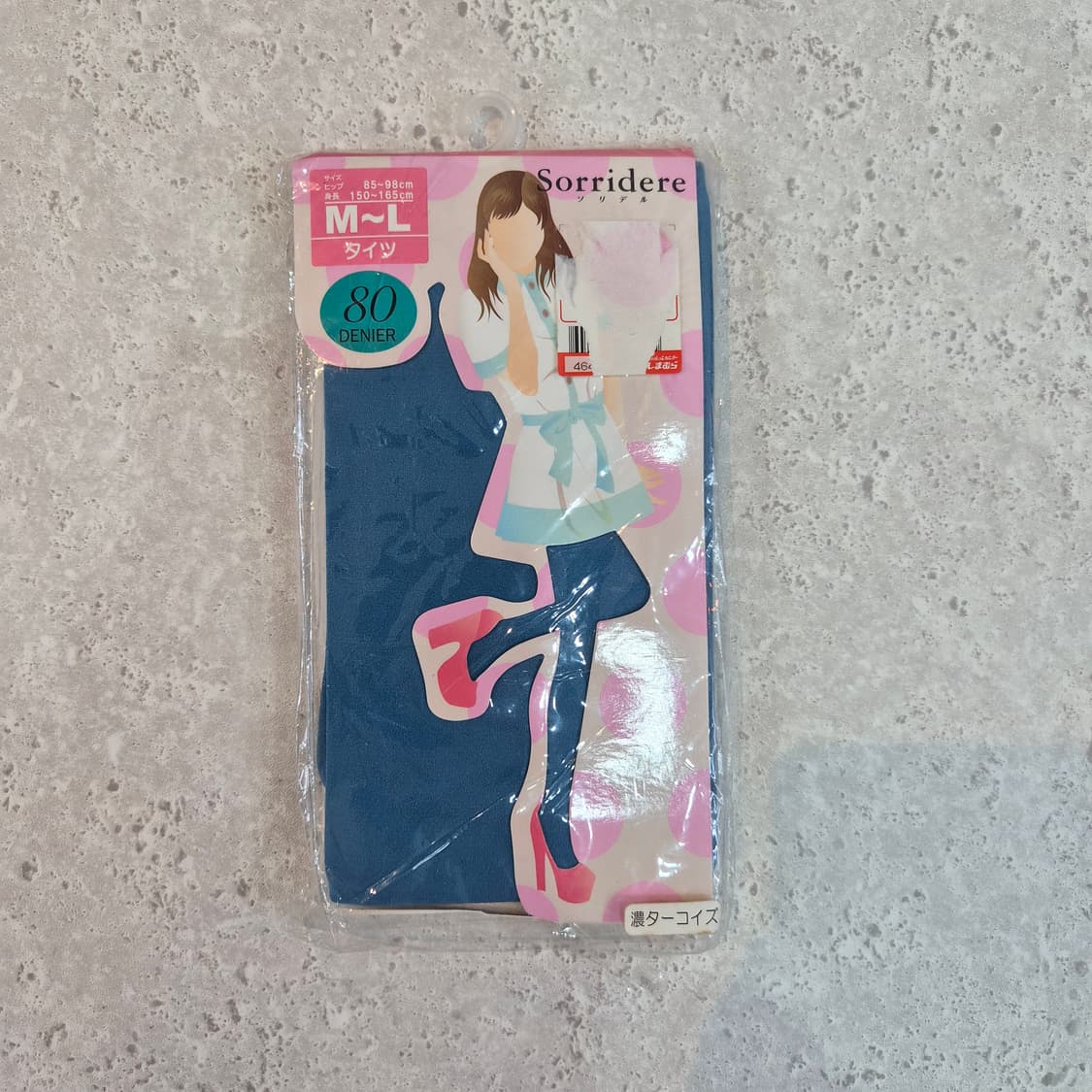 일본제 80데니어 터쿼이즈 컬러 타이즈 팬티스타킹 상품이미지5