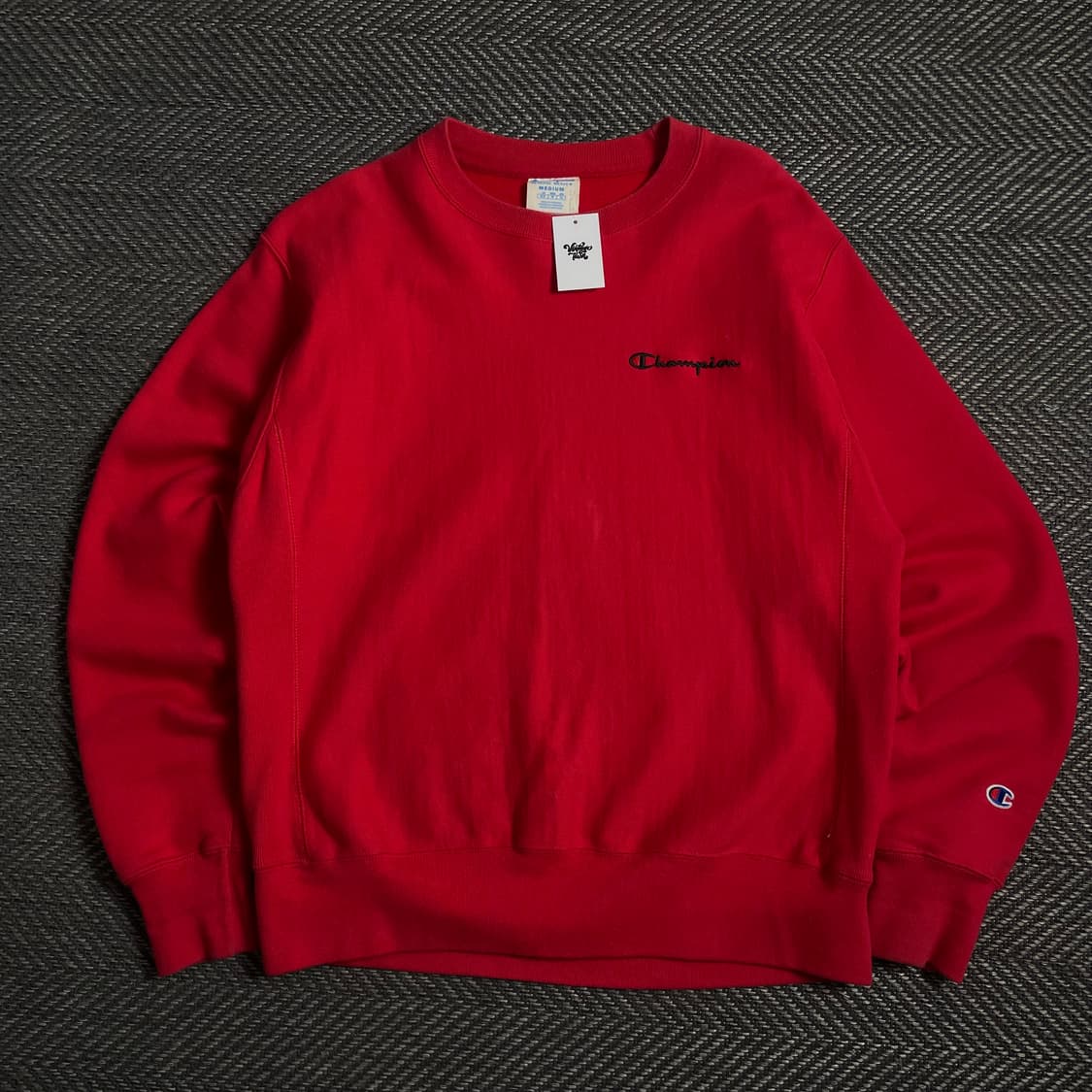 챔피온 리버스위브 미니멀 레드 스웻 셔츠o 3974 상품이미지1