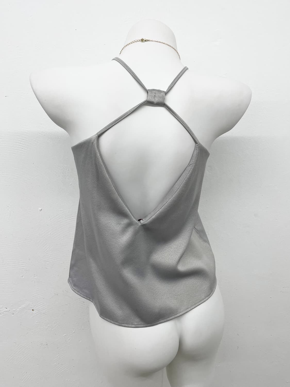 실버 새틴 홀터 슬립 쇠맛 상품이미지4