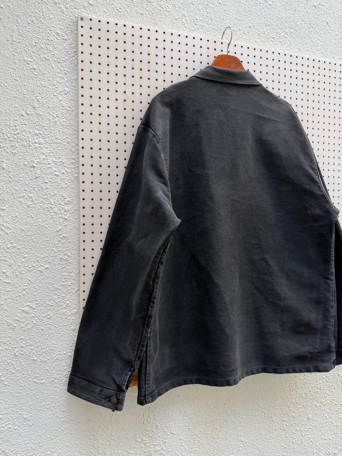 80s EURO FADED BLACK MOLESKIN 블랙몰스킨워크자켓 상품이미지9