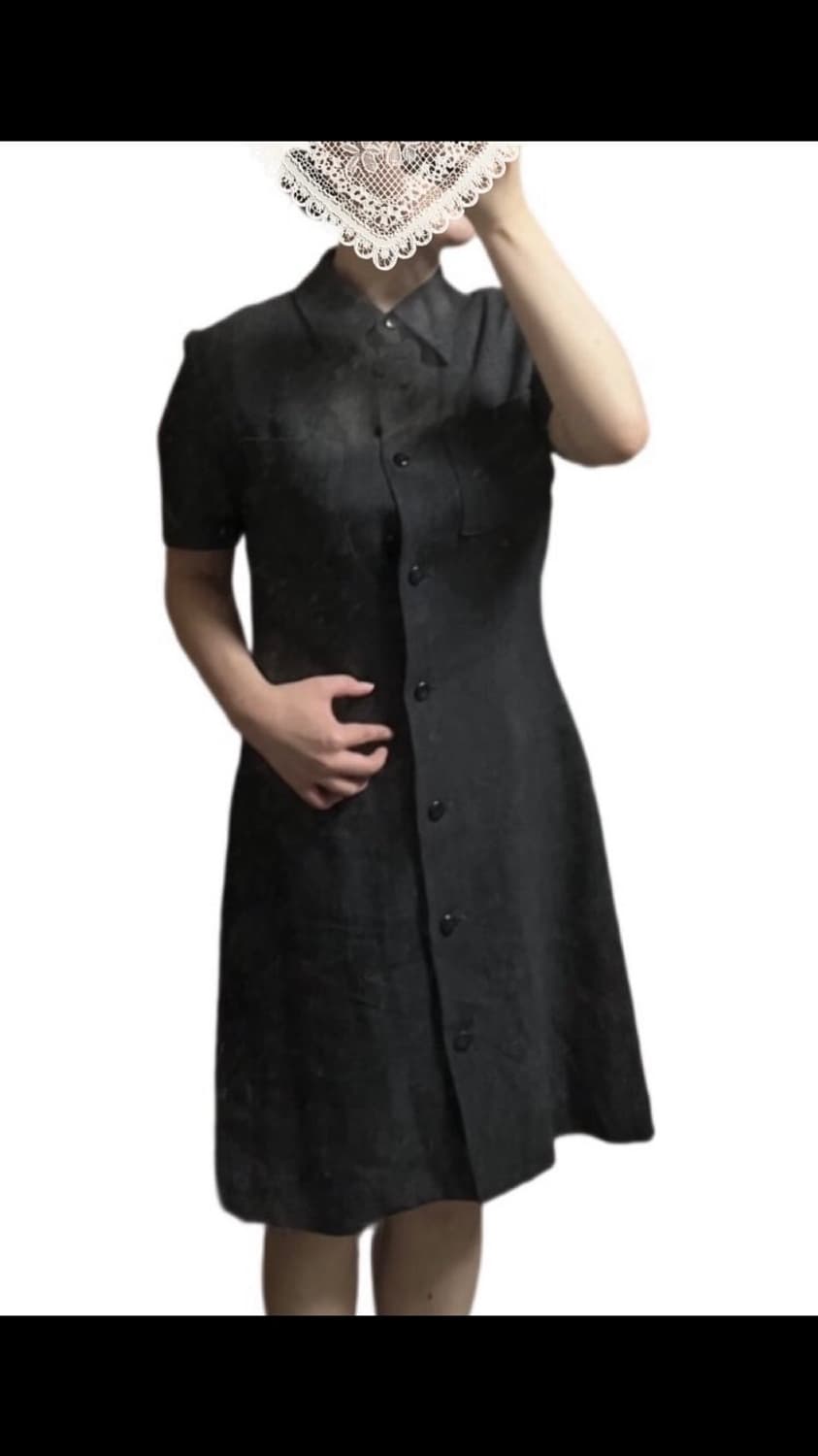 코튼 카라 미디 원피스 상품이미지3