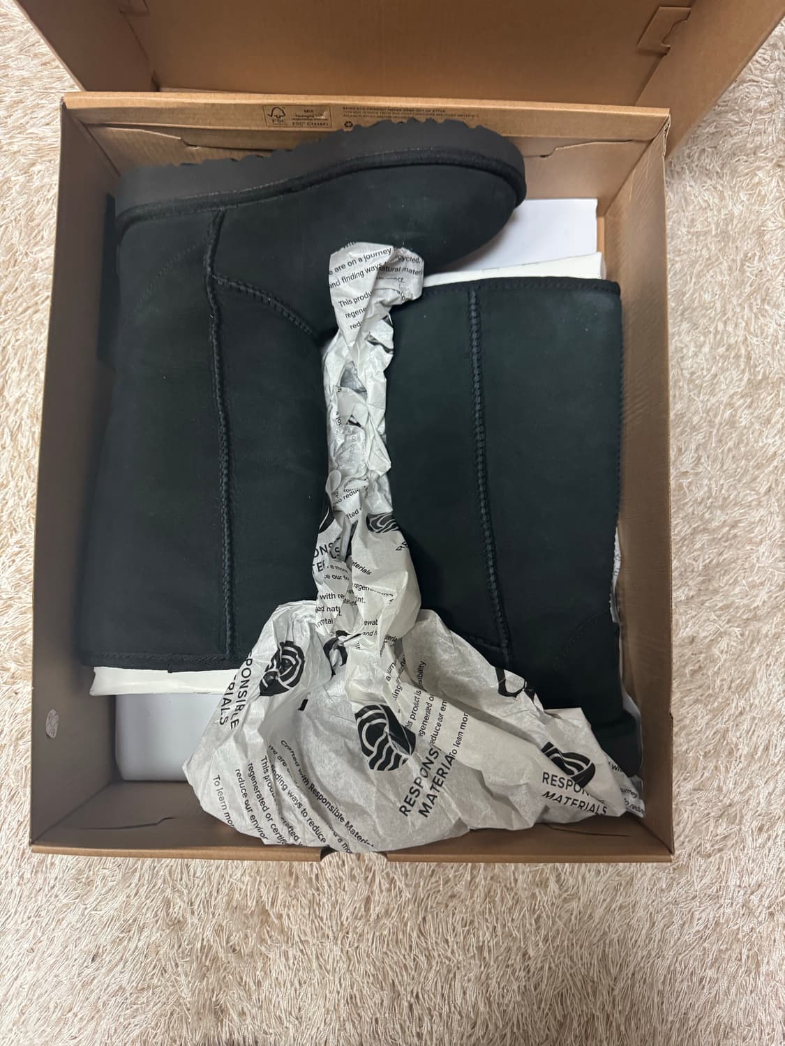 새제품 Ugg 롱부츠 5사이즈 블랙 상품이미지1