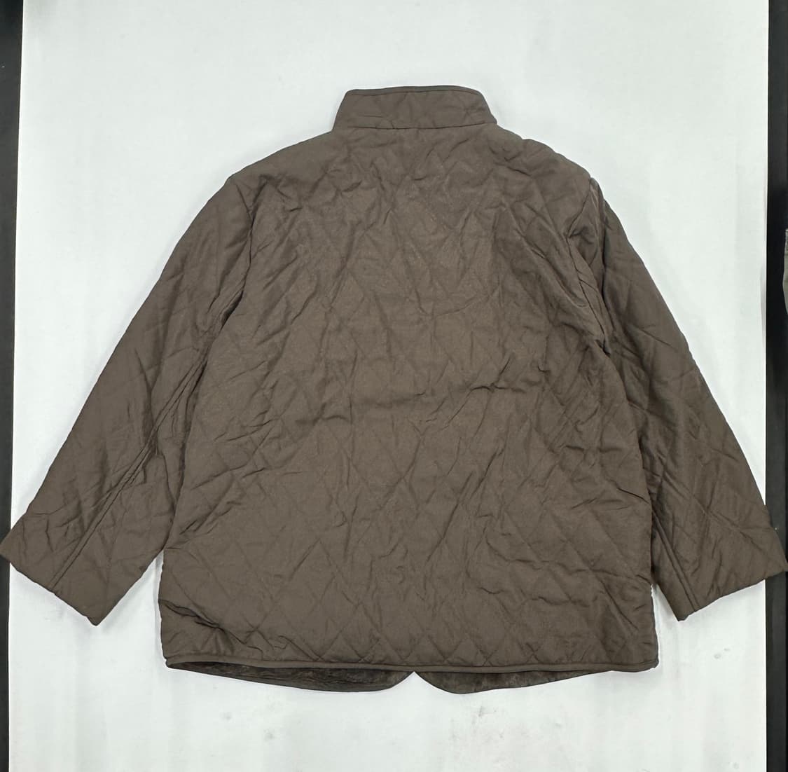 그런지 브라운 누빔 퍼 안감 러블리 아방핏 아우터 히피 에스닉 아메카지 상품이미지4