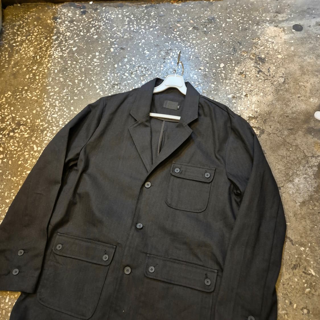 L~XL(착샷잇음) 블랙 면 워크블레이져  상품이미지7