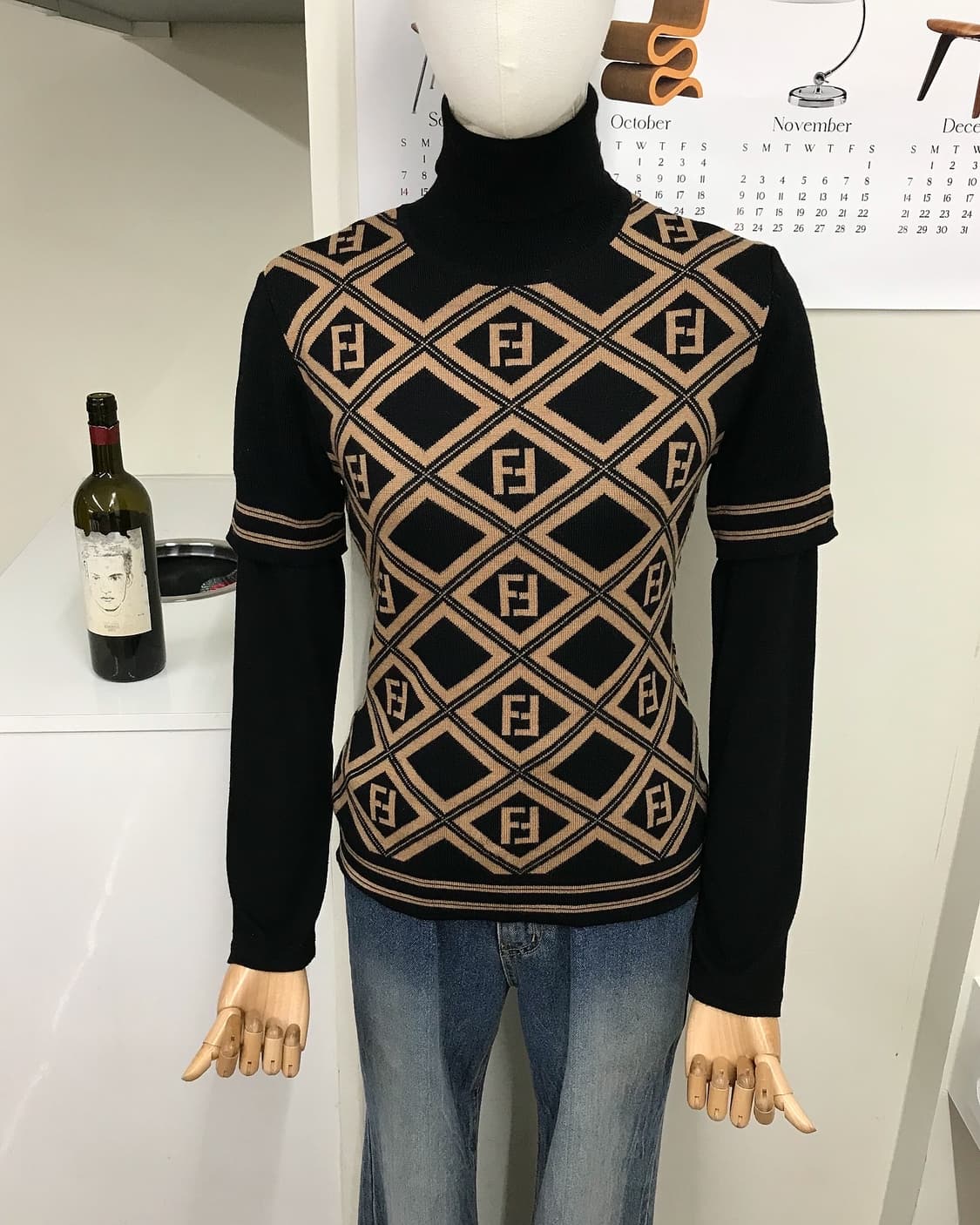 펜디 주카 패턴 목폴라 니트 상품이미지6