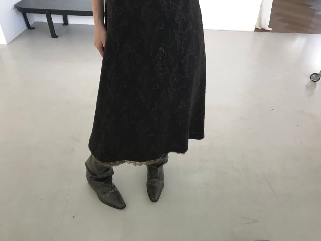 vintage brown pattern lace one-piece 상품이미지7